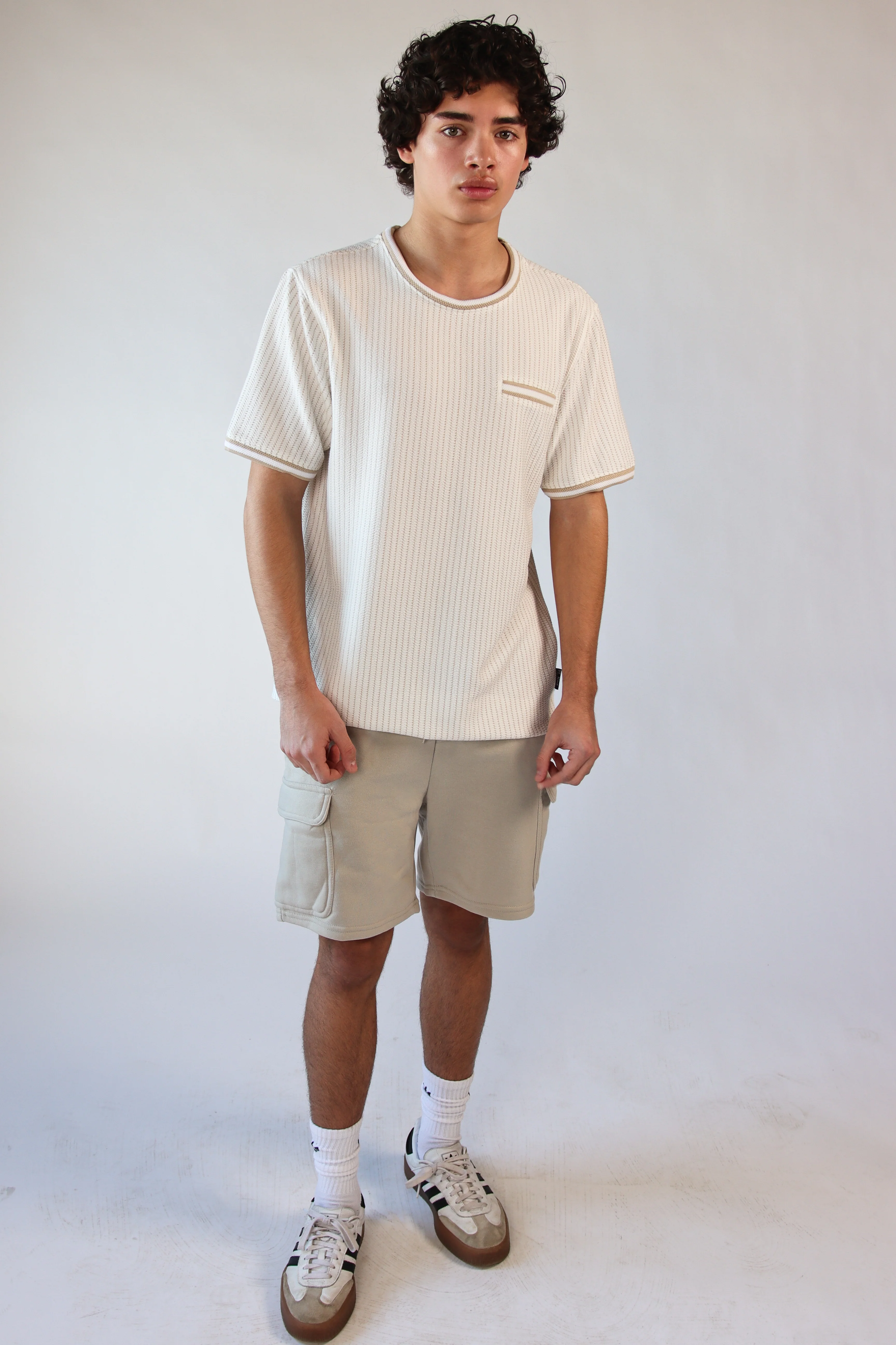 Textured Trim T-Shirt - Image 3