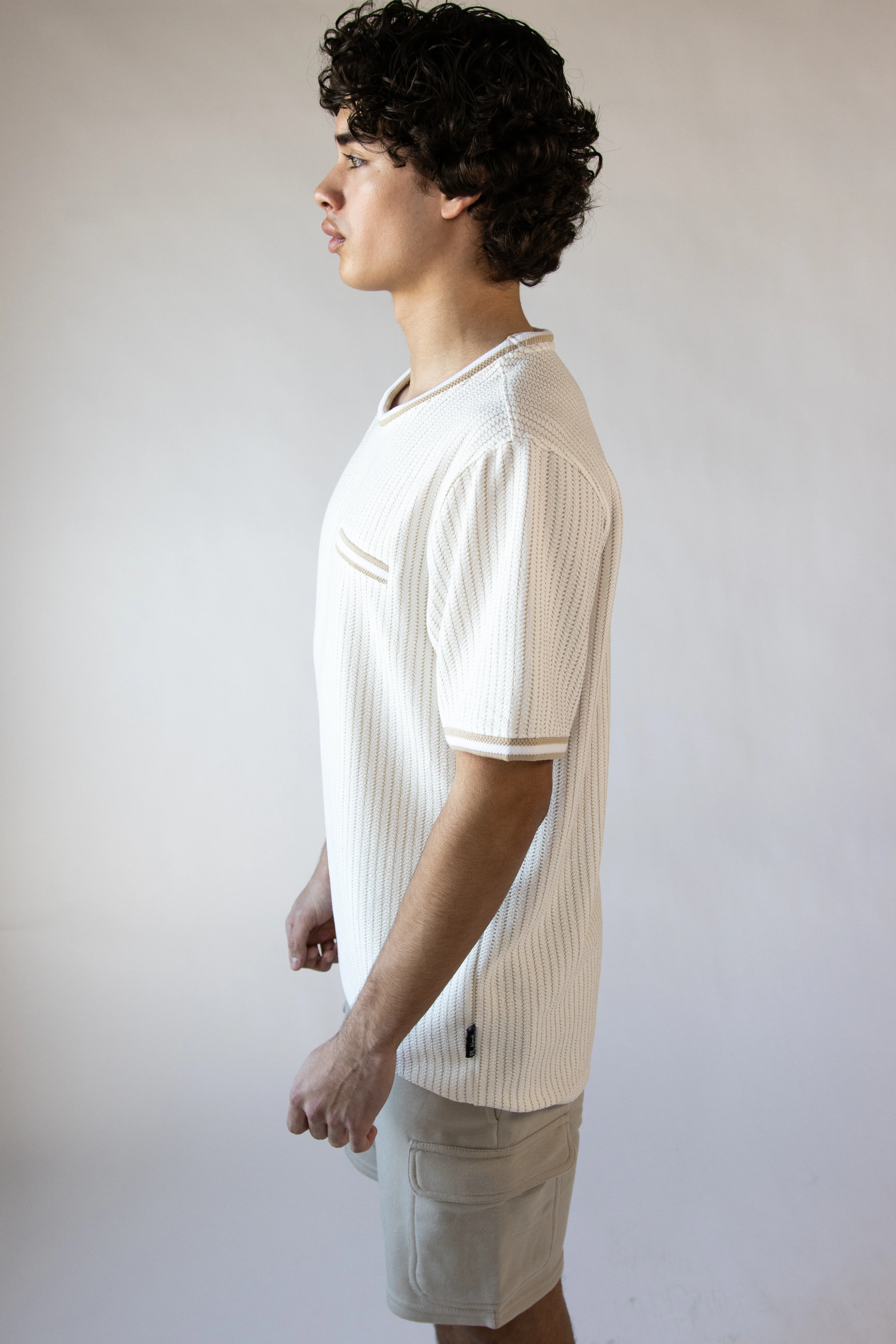 Textured Trim T-Shirt - Image 5
