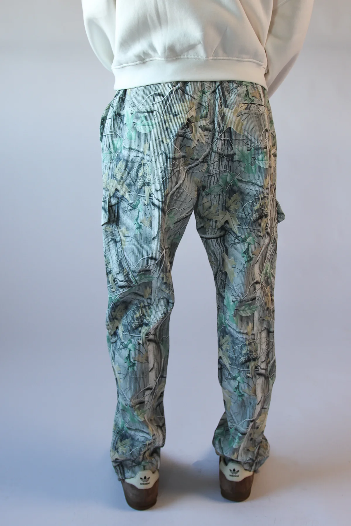 Textured Woodland Camo Cargo Pants - Image 7