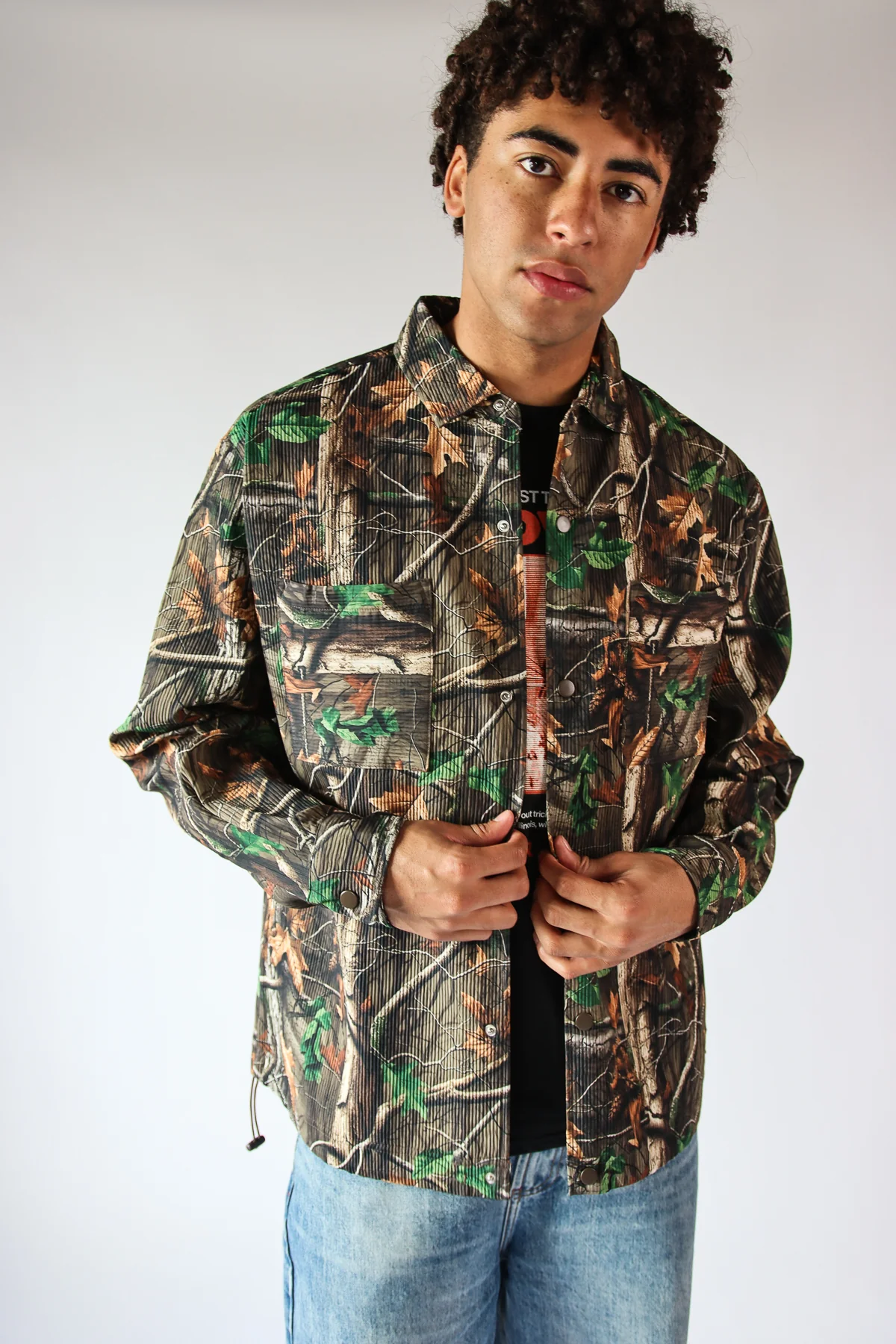 Textured Woodland Camo Jacket - Image 2