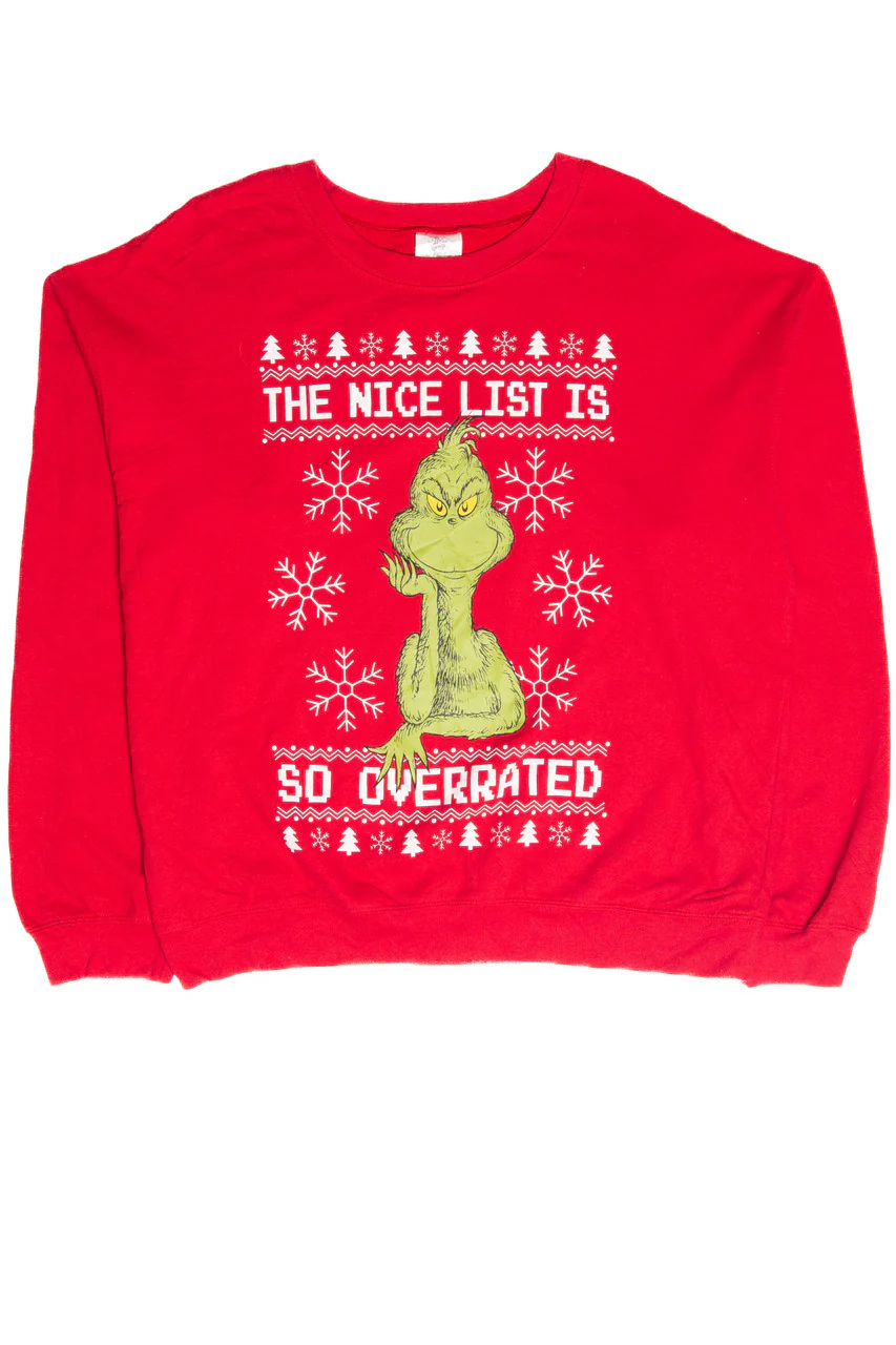 The Grinch "Nice List Is Overrated" Sweatshirt - Image 2