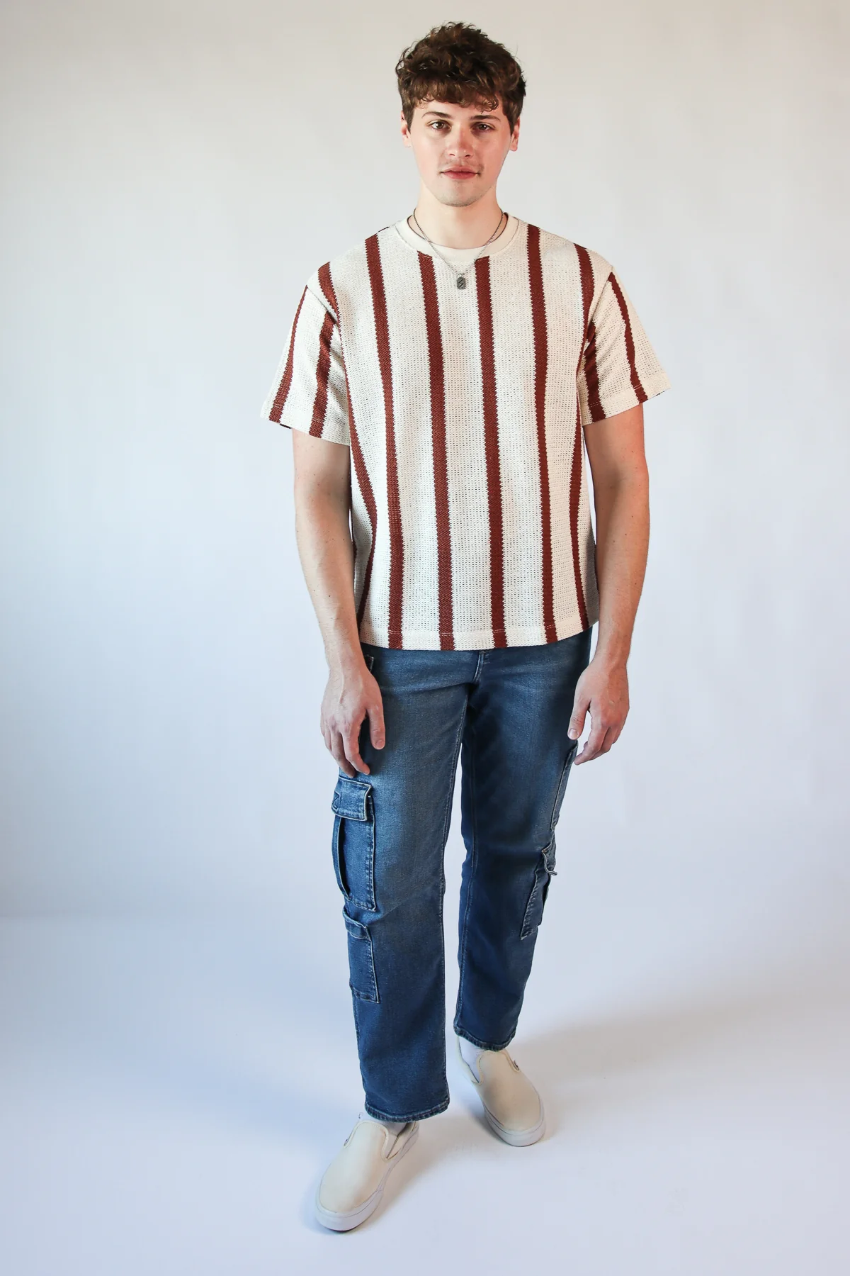 Thick Striped Crochet Tee - Image 6