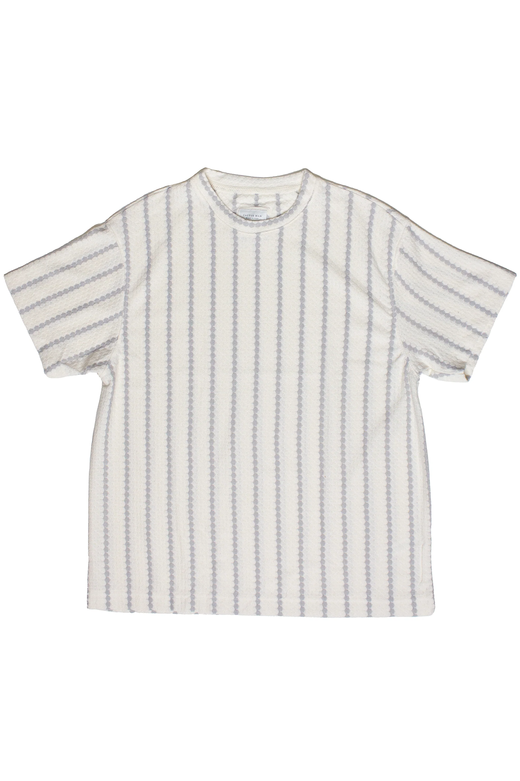 Thin Stripe Crochet Tee - Image 3