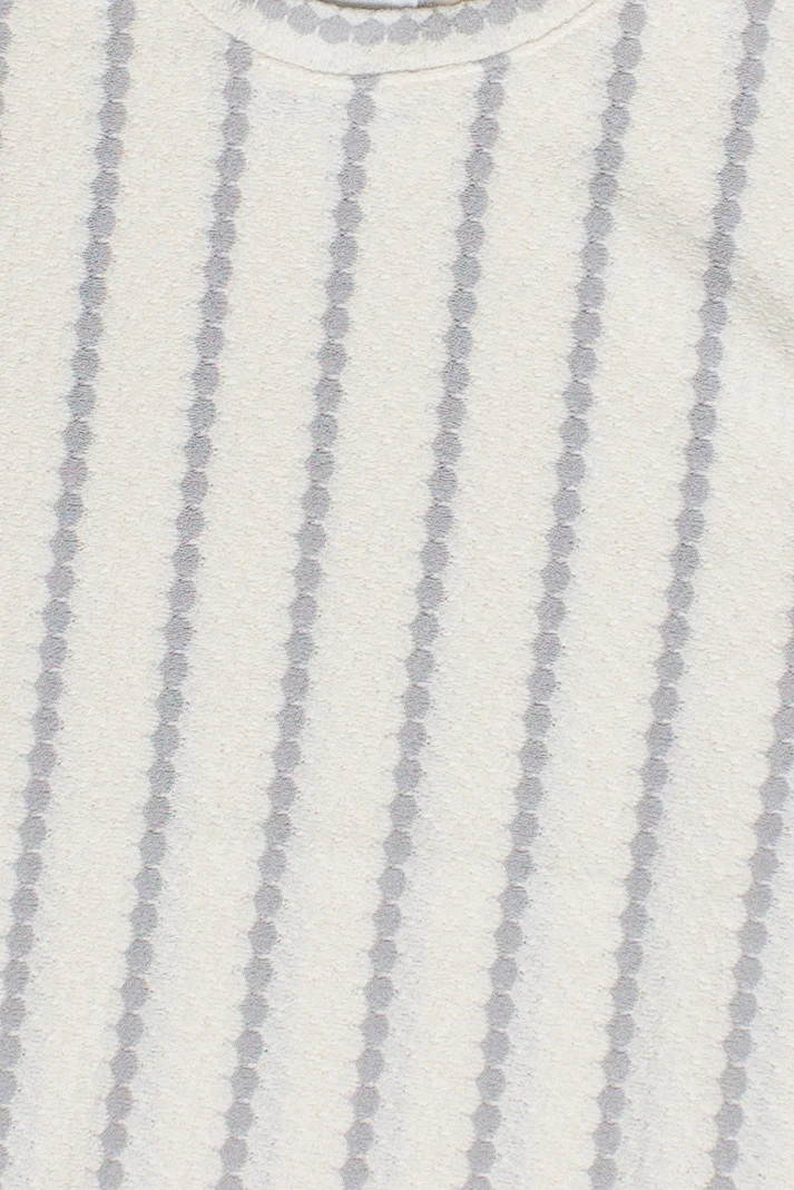 Thin Stripe Crochet Tee - Image 5