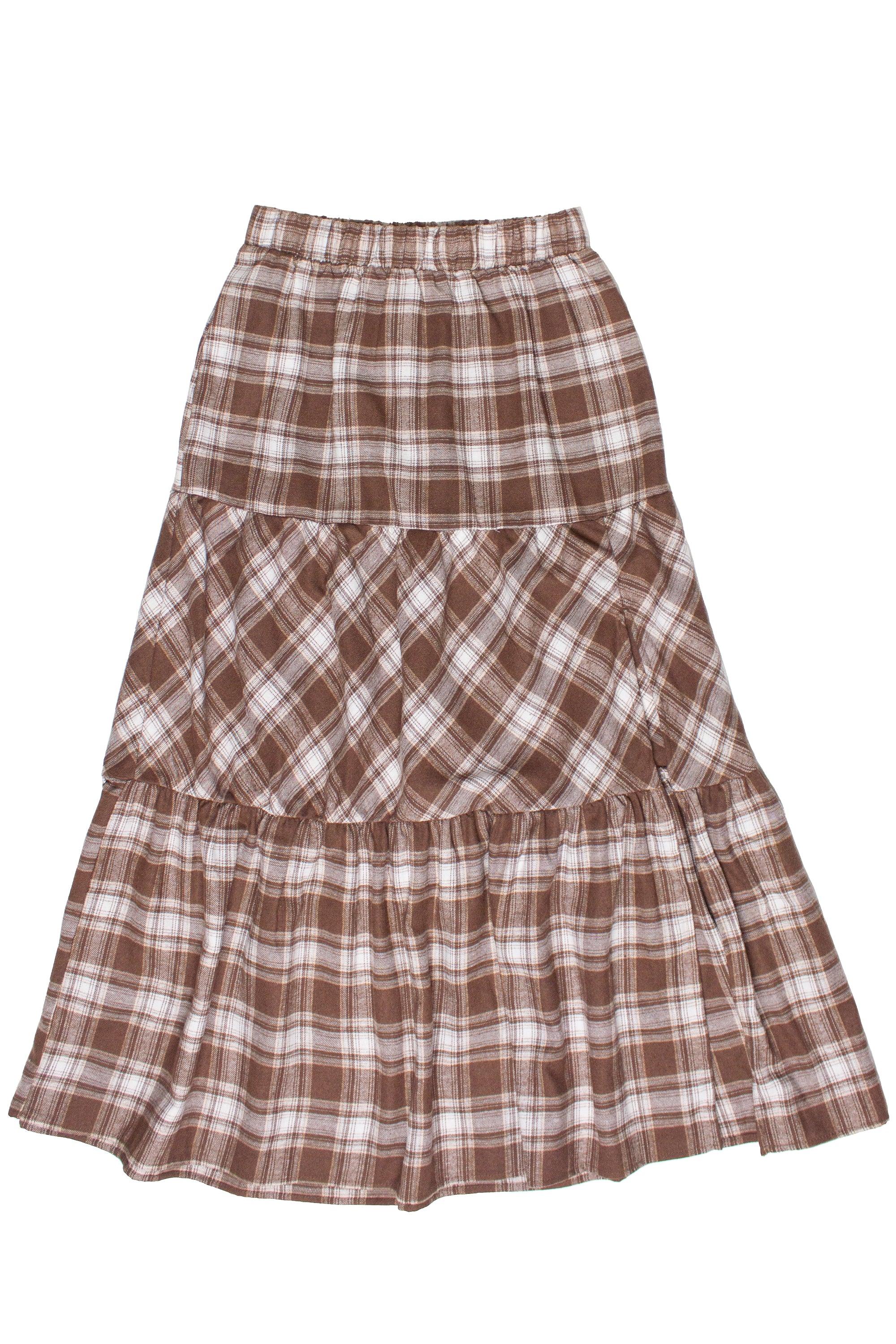 Tiered Flannel Maxi Skirt - Image 9