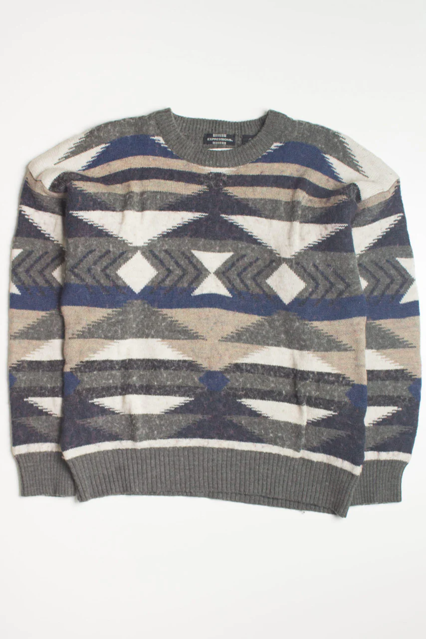 Triangle Pattern Expressions 80s Sweater - Image 2