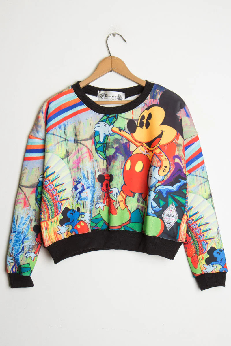 Trippy Mickey Vintage Sweatshirt - Image 2