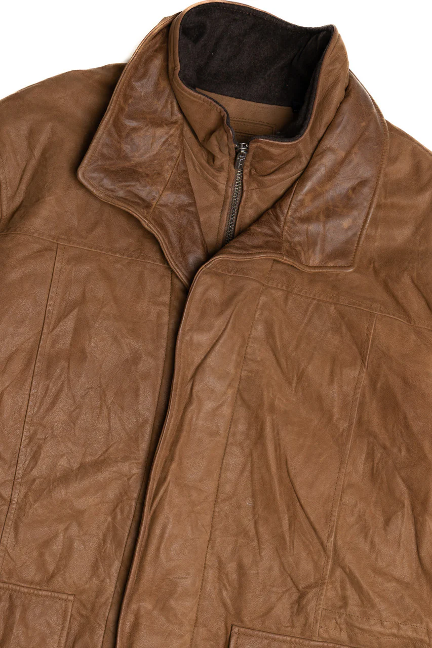 Turnbury Heavyweight Leather Winter Jacket - Image 3