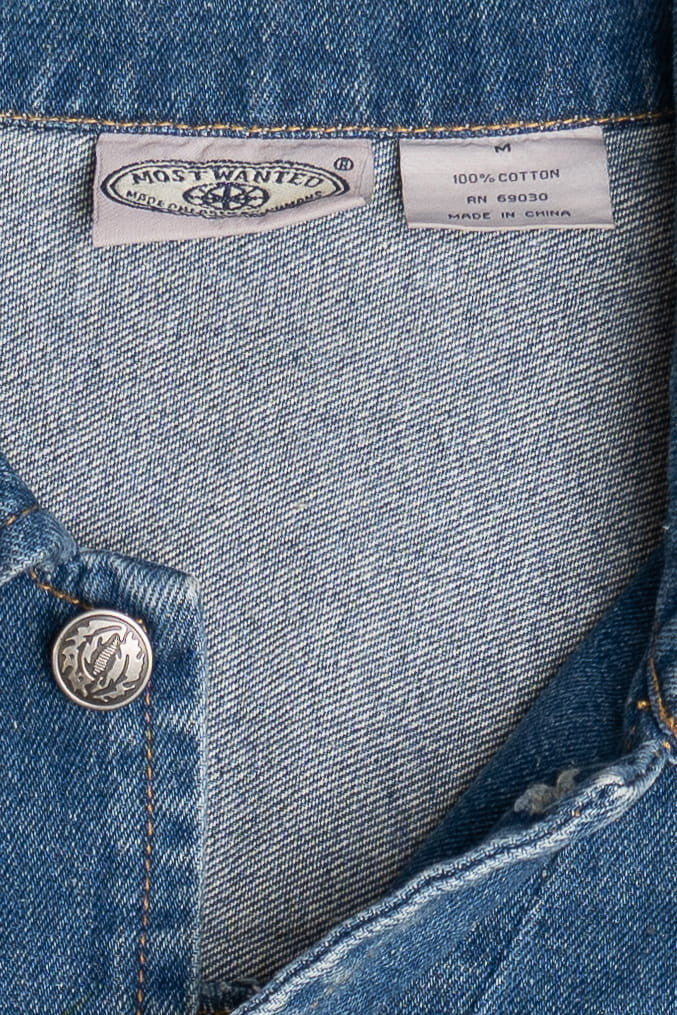 Upcycled Harley Davidson Dragon Back Patch Denim Jacket - Image 5