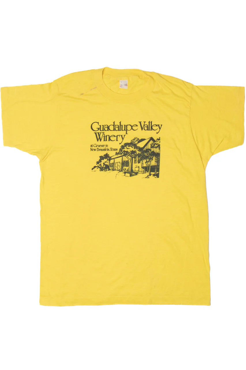 Vintage 1980's Guadalupe Valley Winery Single Stitch T-Shirt - Image 2