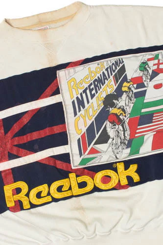 Vintage 1980's Reebok Cyclists Union Jack Sweatshirt - Image 2