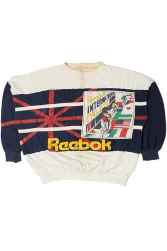 Vintage 1980's Reebok Cyclists Union Jack Sweatshirt - Image 3