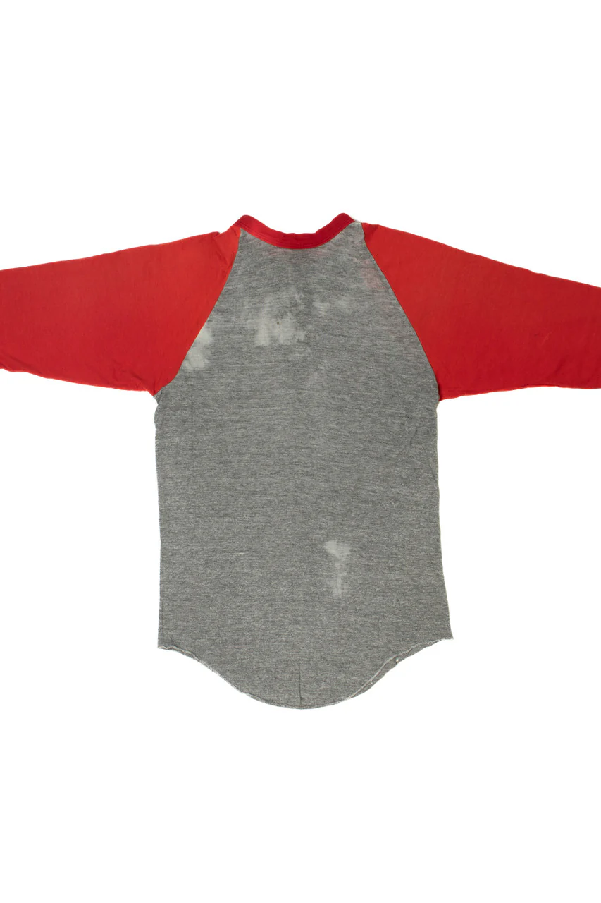 Vintage 1980s Thrashed "It Takes..." Ringer Raglan T-Shirt - Image 3
