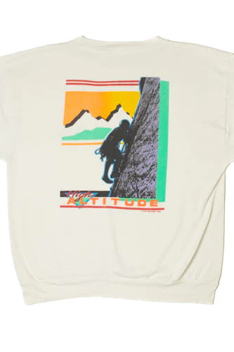 Vintage 1988 High Altitude Neon Climbing Sweatshirt - Image 3