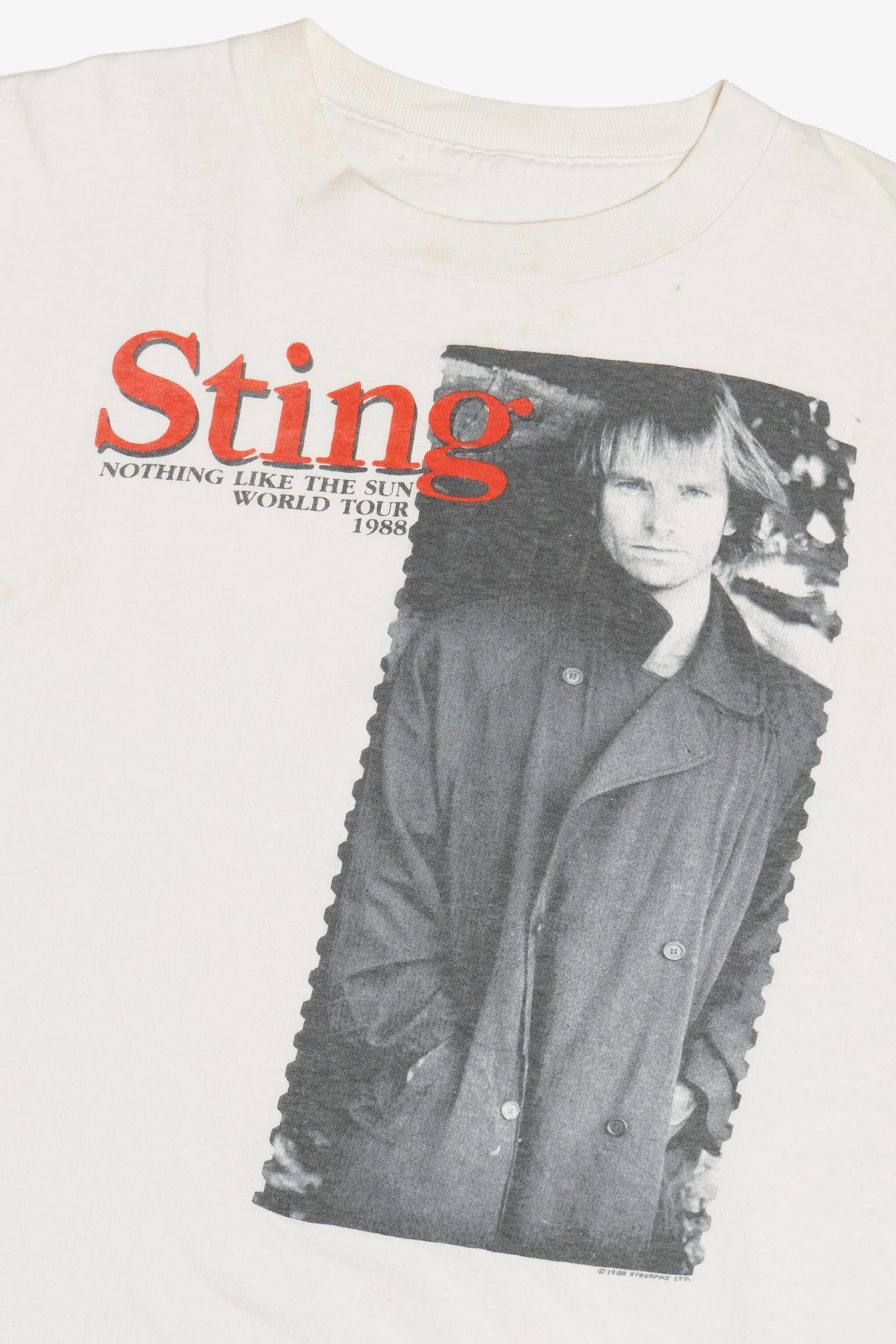 Vintage 1988 Sting "Nothing Like The Sun" World Tour Single Stitch Band T-Shirt (1980s) - Image 2