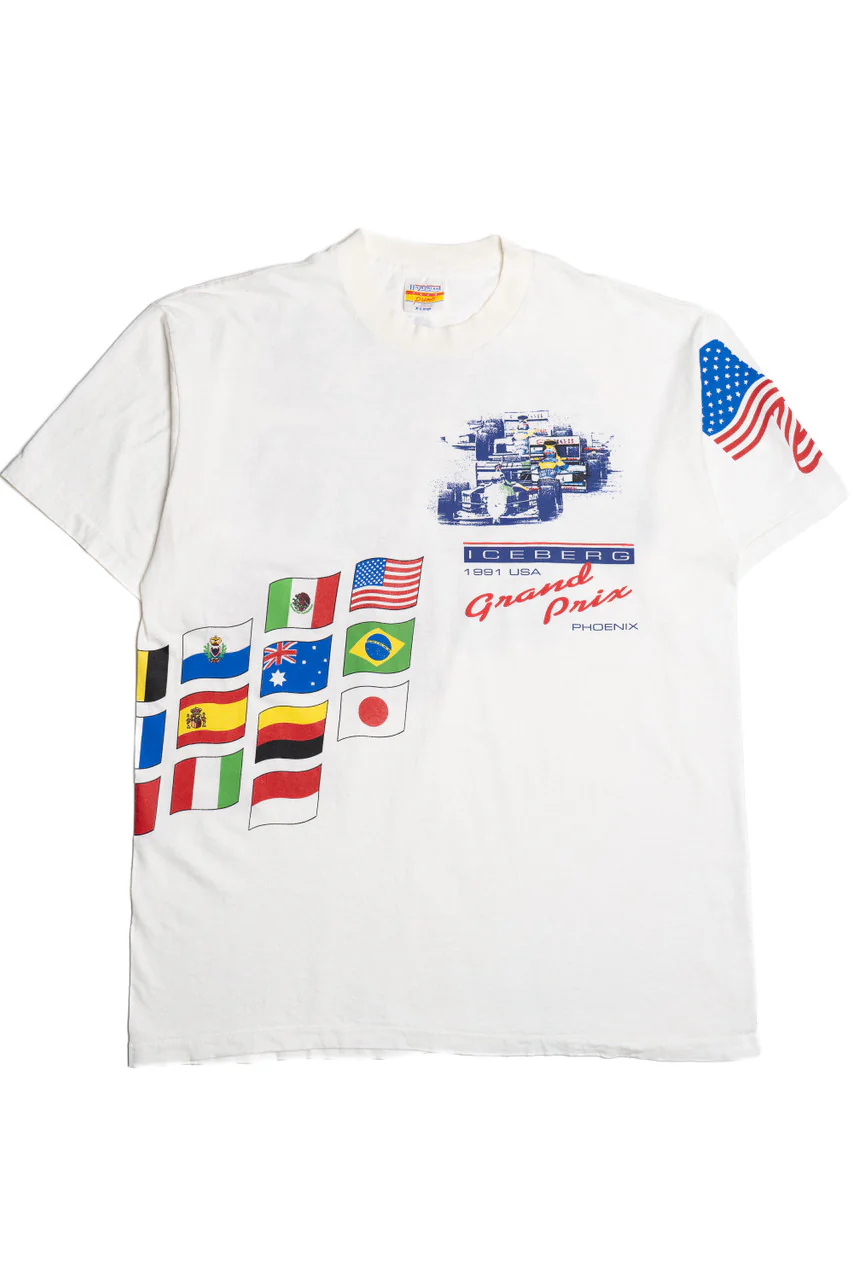 Vintage 1991 "Iceberg Grand Prix" Racing T-Shirt - Image 6