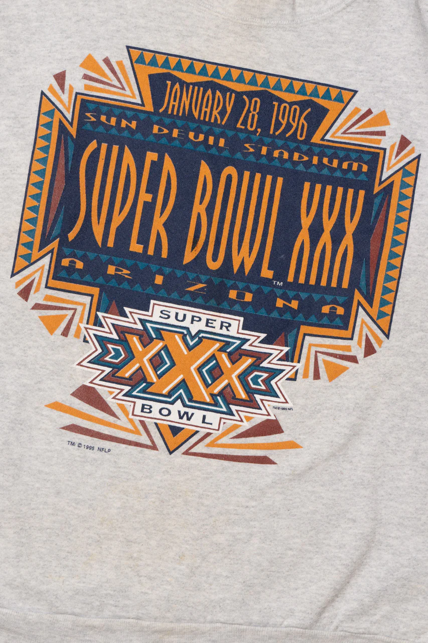 Vintage 1996 Super Bowl XXX Tultex Sweatshirt - Image 2