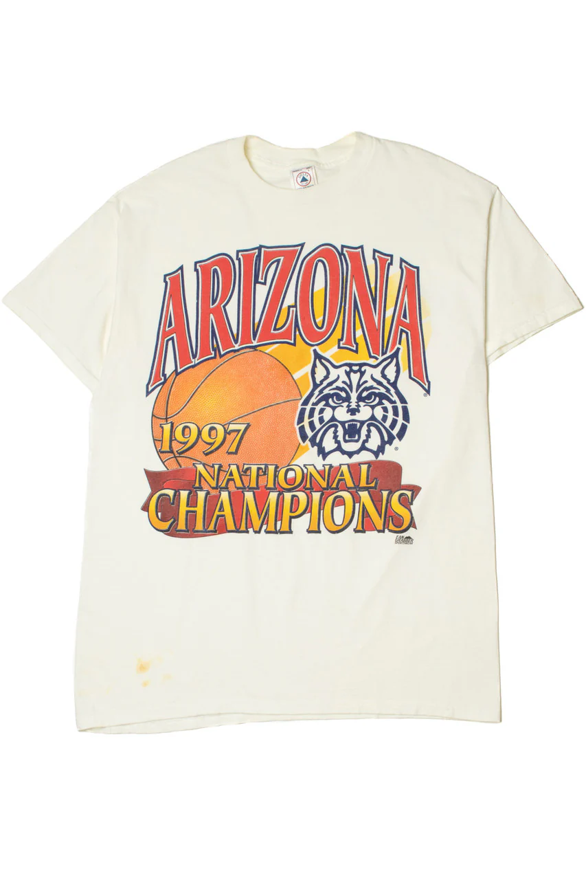 Vintage 1997 Arizona Basketball National Champions T-Shirt - Image 2