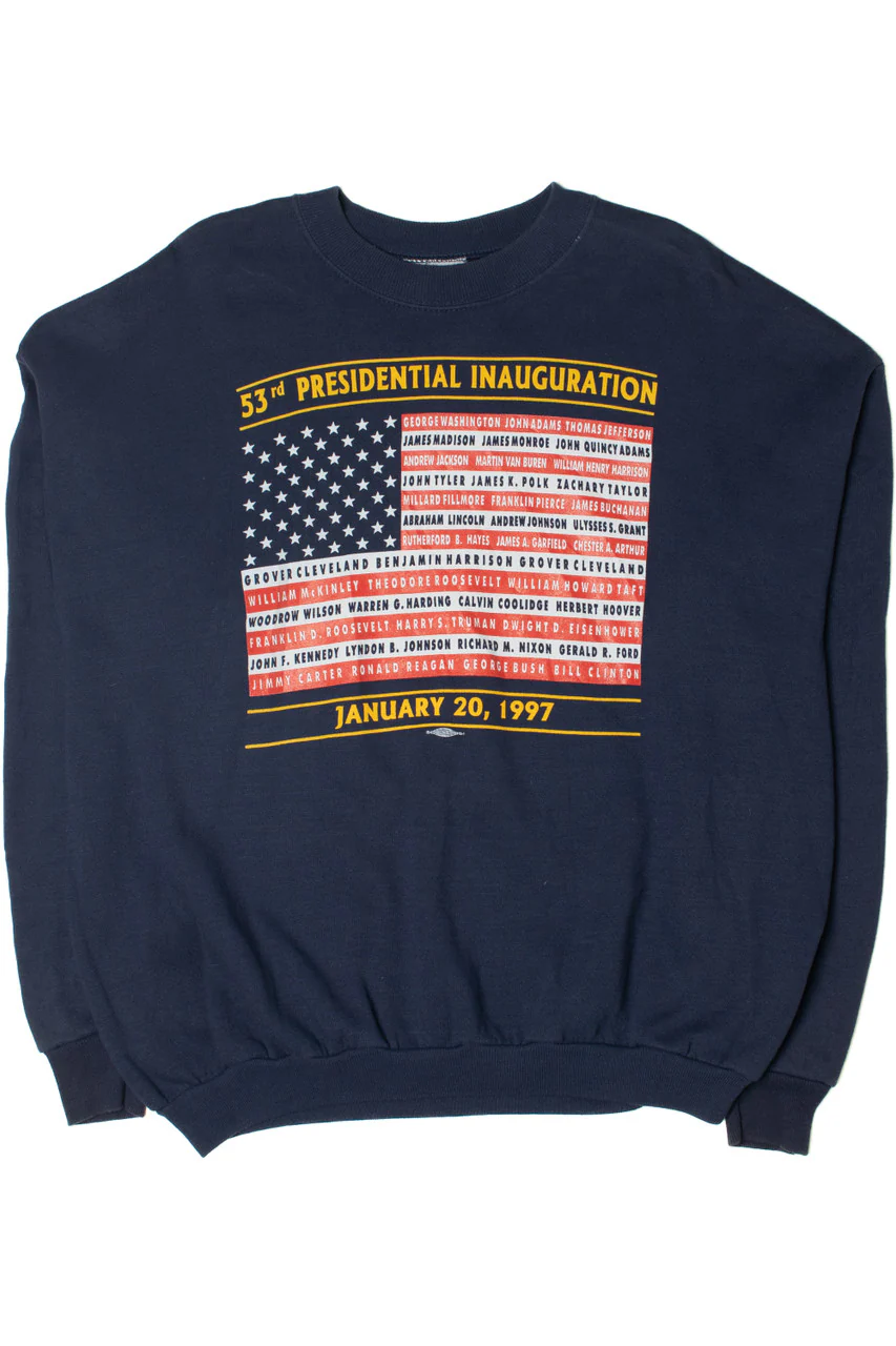 Vintage 1997 Clinton 53rd Presidential Inauguration Sweatshirt - Image 2