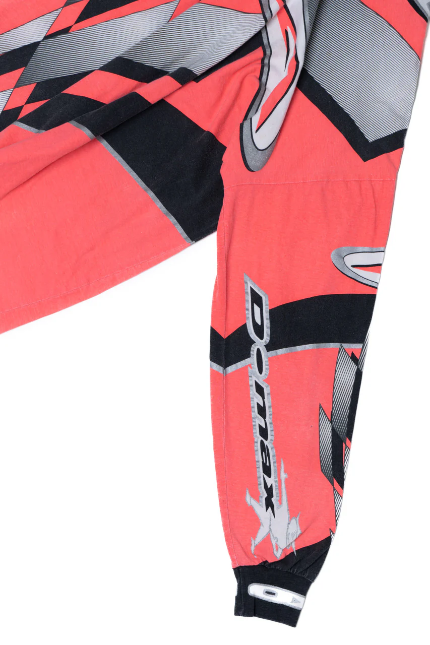 Vintage 1997 Motocross AXO Sport Padded Elbow Long Sleeve T-Shirt - Image 3