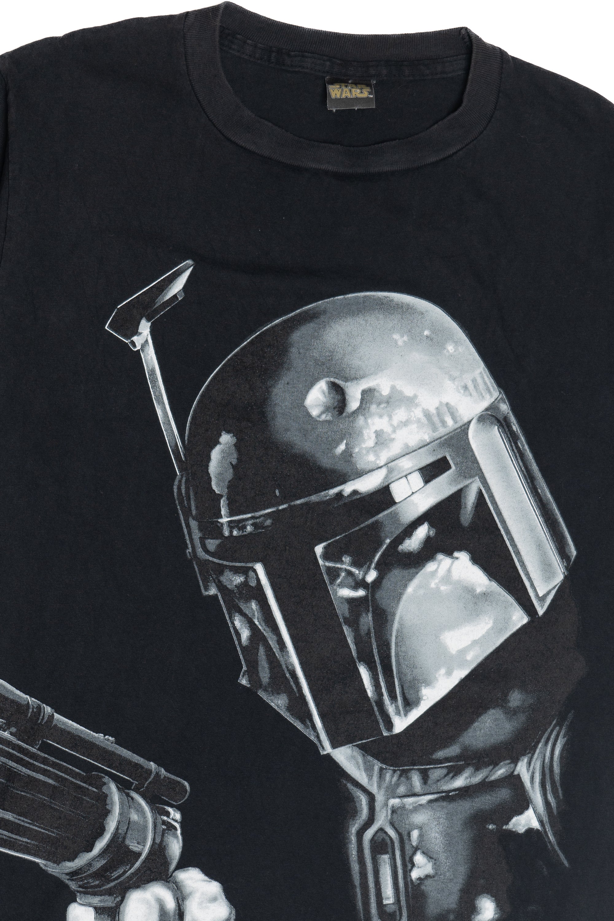 Vintage 1997 Star Wars Boba Fett Wraparound Print T-Shirt (1990s) - Image 3