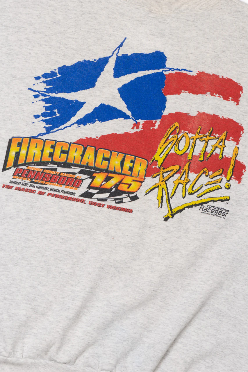 Vintage 2000 "Firecracker 175" "Gotta Race" Racing Sweatshirt - Image 3