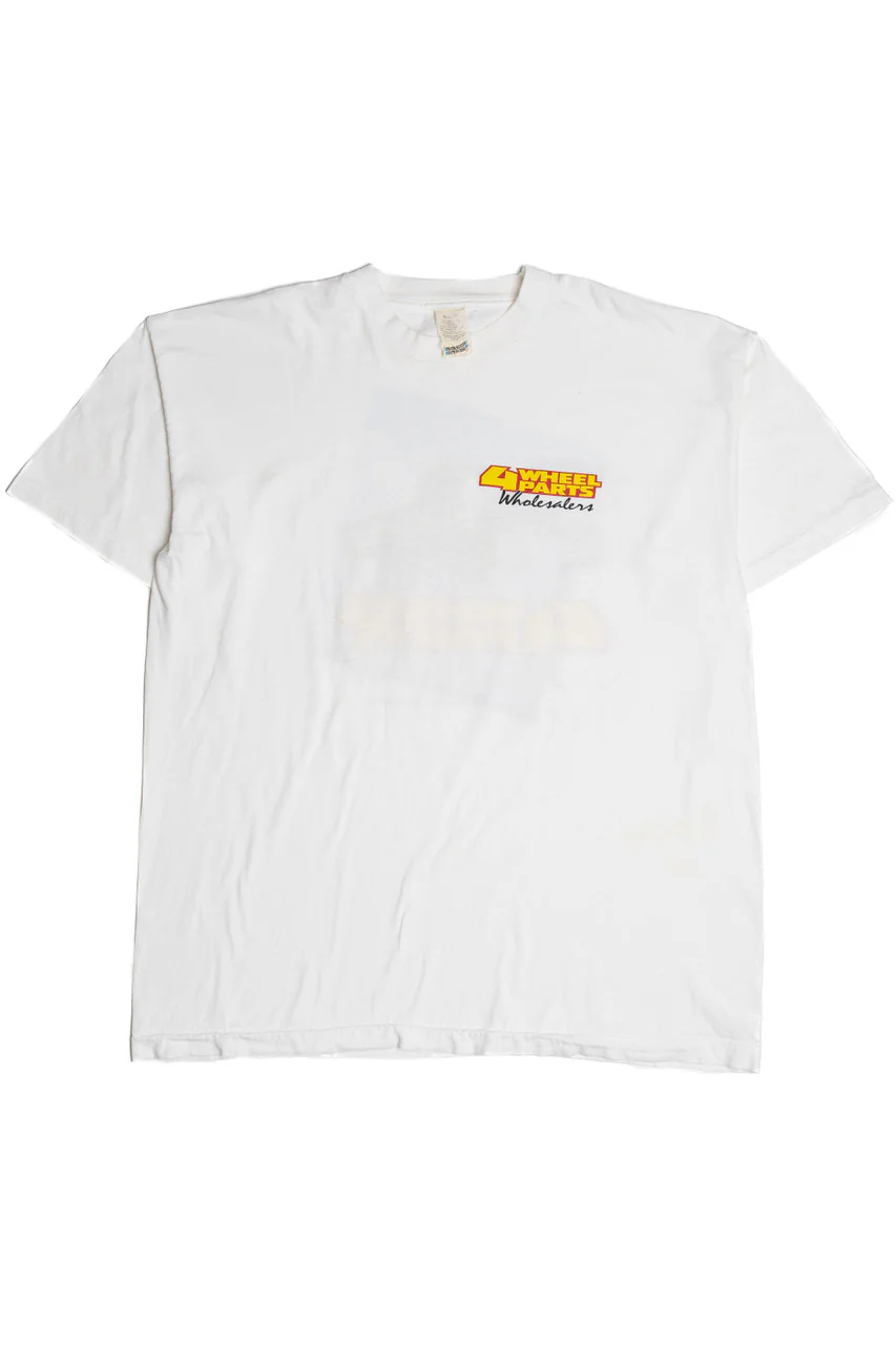 Vintage "4 Wheel Parts Wholesalers" Truck T-Shirt - Image 2