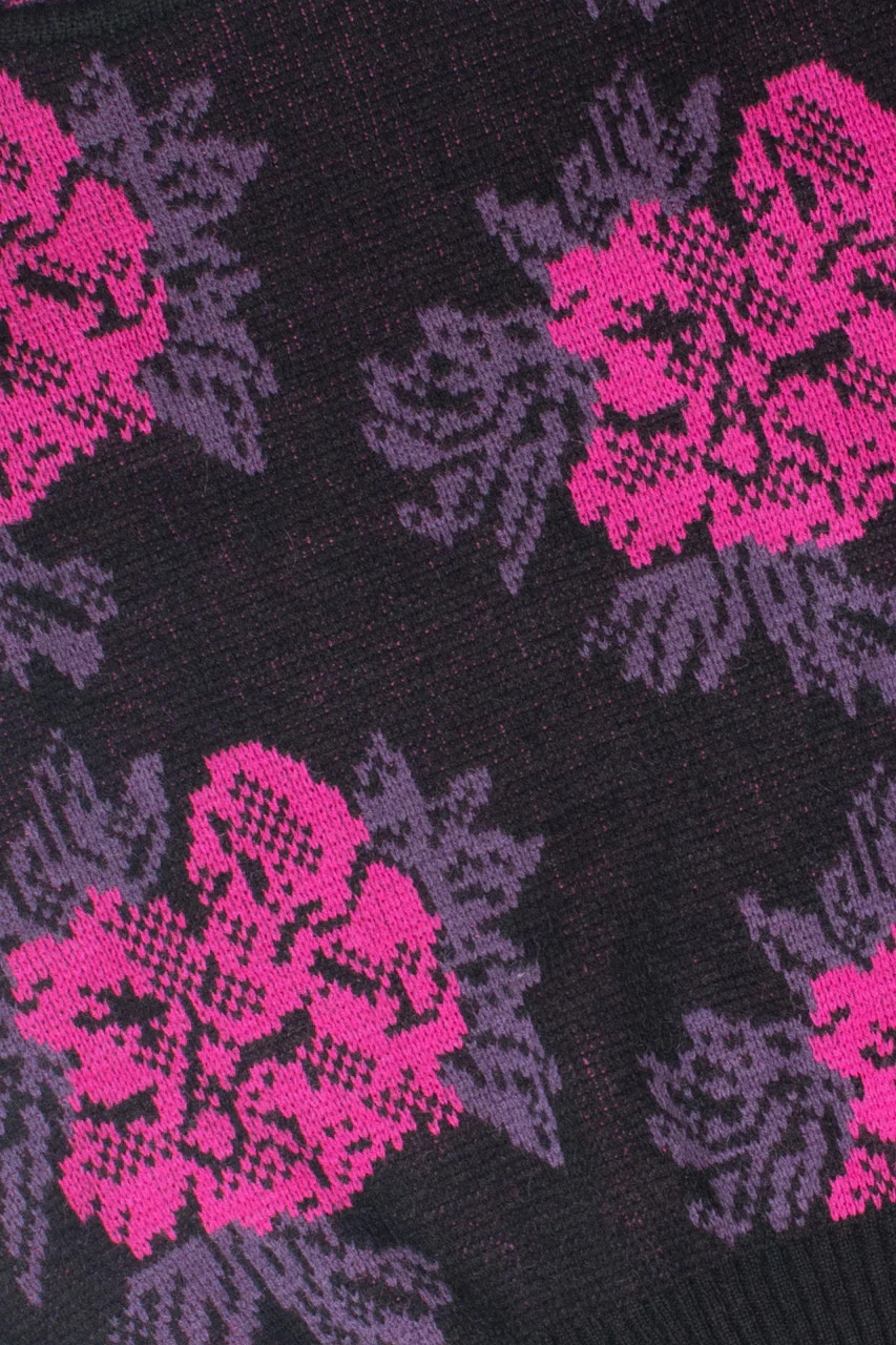 Vintage 8-Bit Digital Rose 80s Sweater