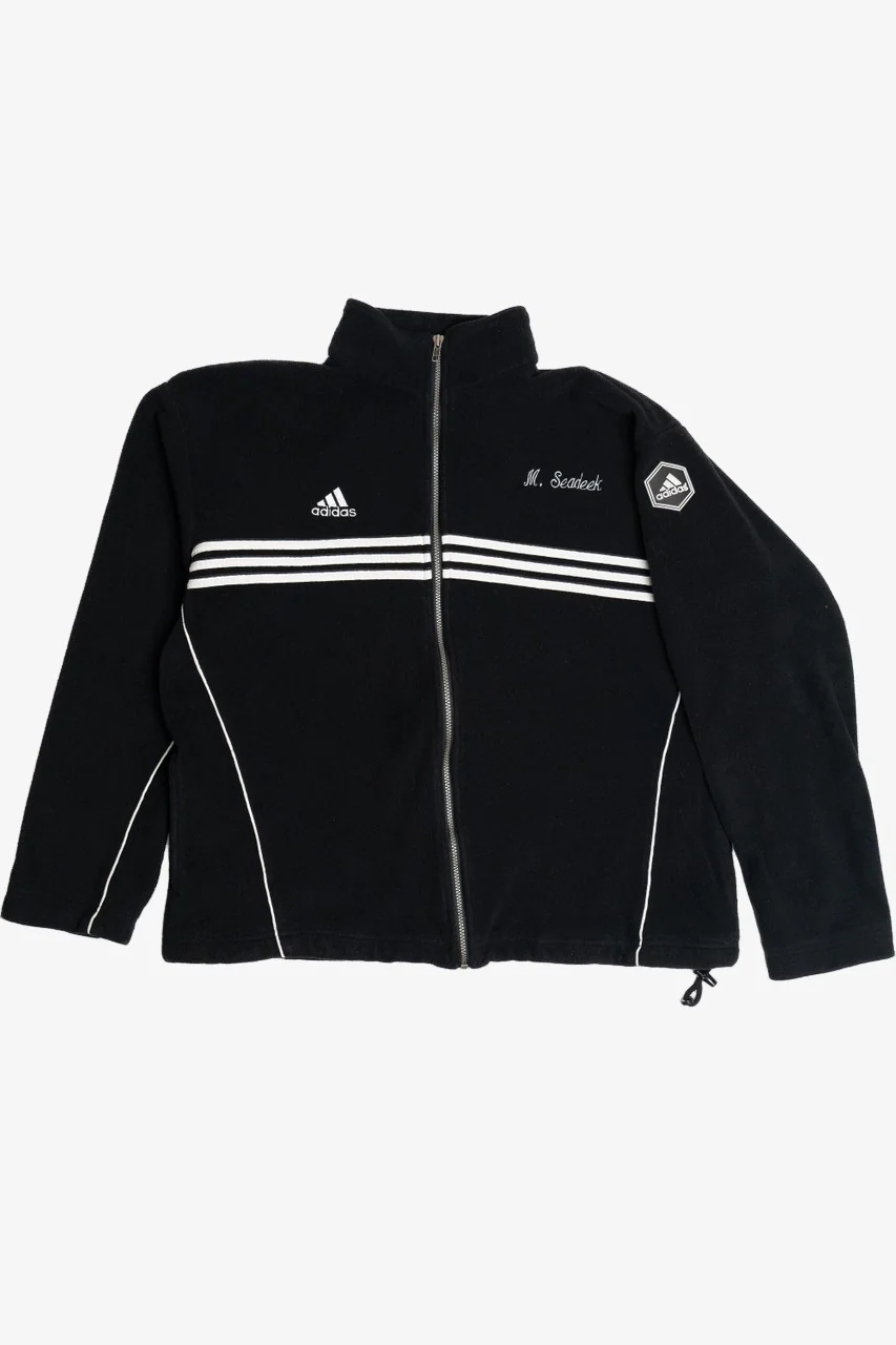 Vintage Adidas Soccer Fleece Zip Up Lightweight Jacket