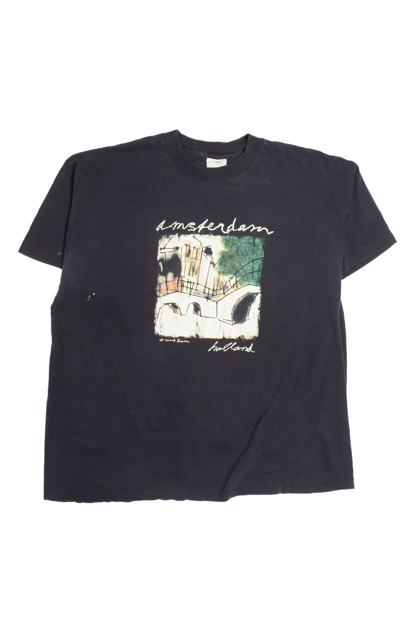 Vintage Amsterdam Graphic T-Shirt (1980s) - Image 2