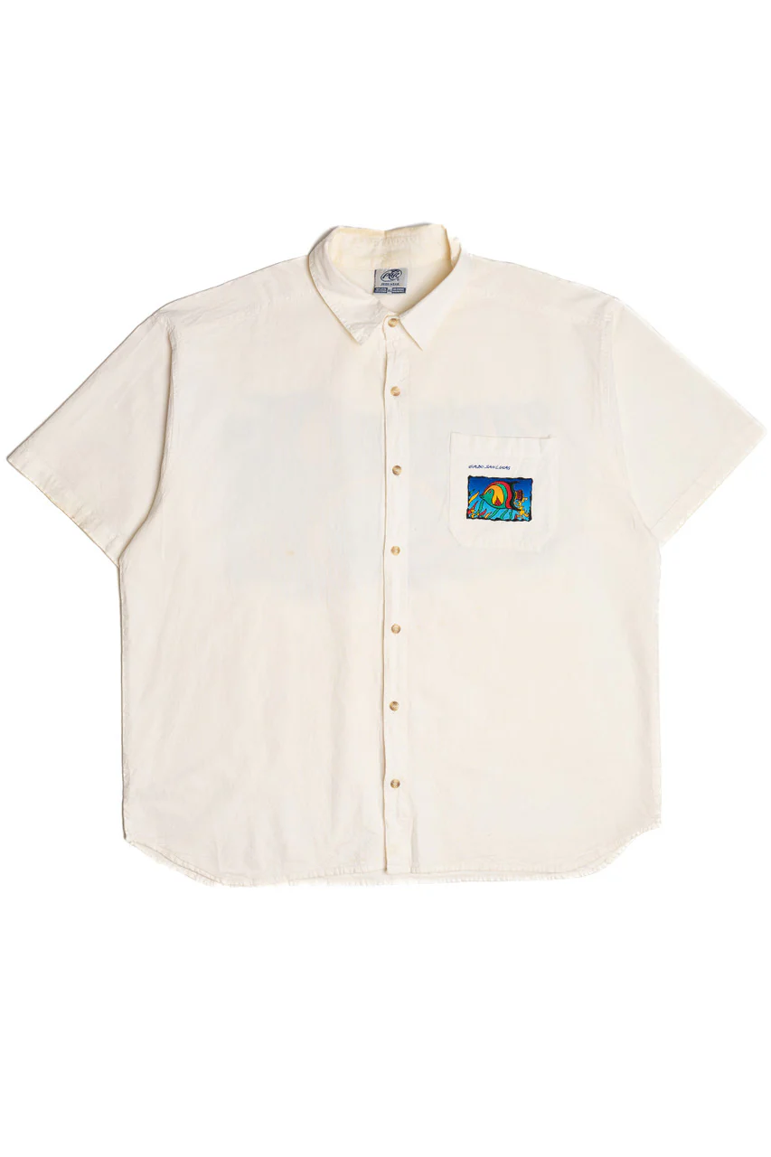 Vintage Aquatic Fish "Cabo San Lucas" Button Up Shirt