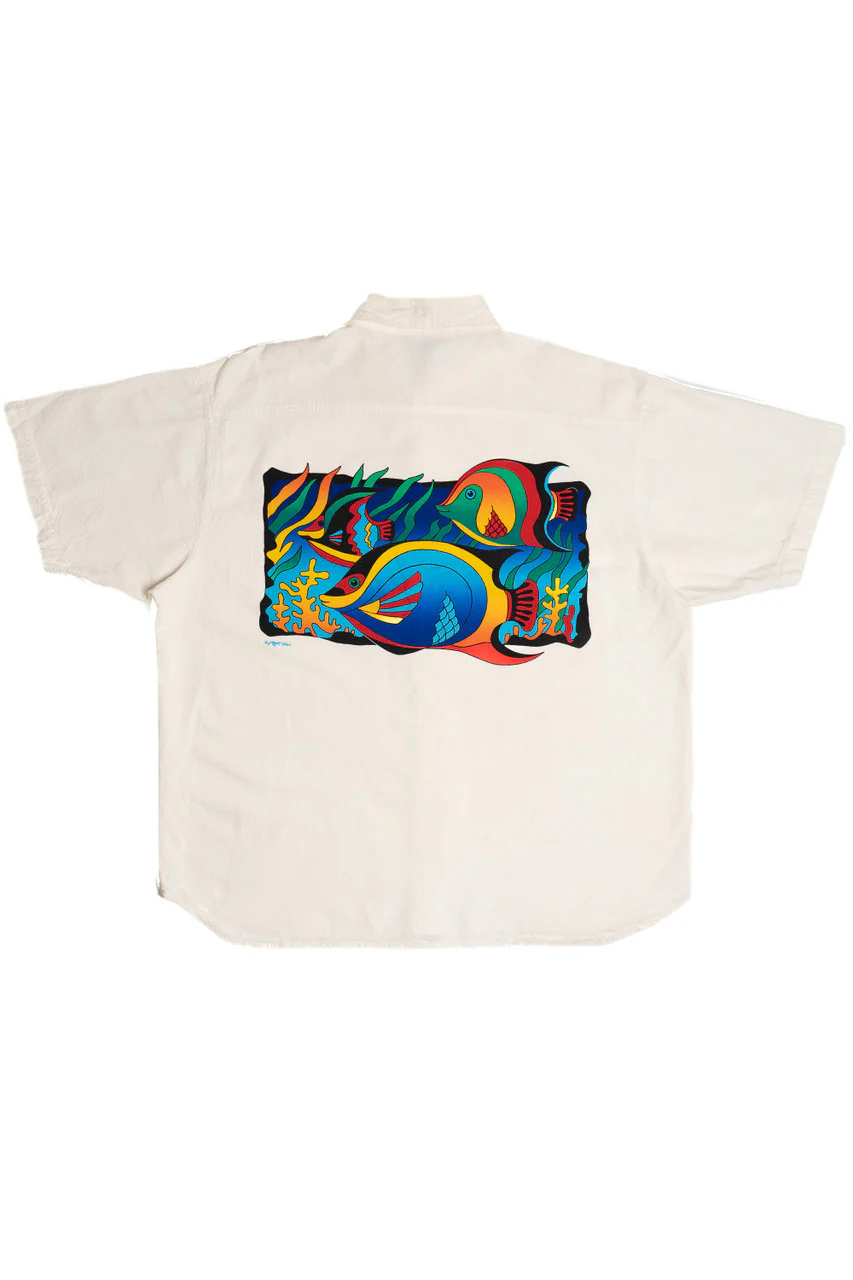 Vintage Aquatic Fish "Cabo San Lucas" Button Up Shirt - Image 5