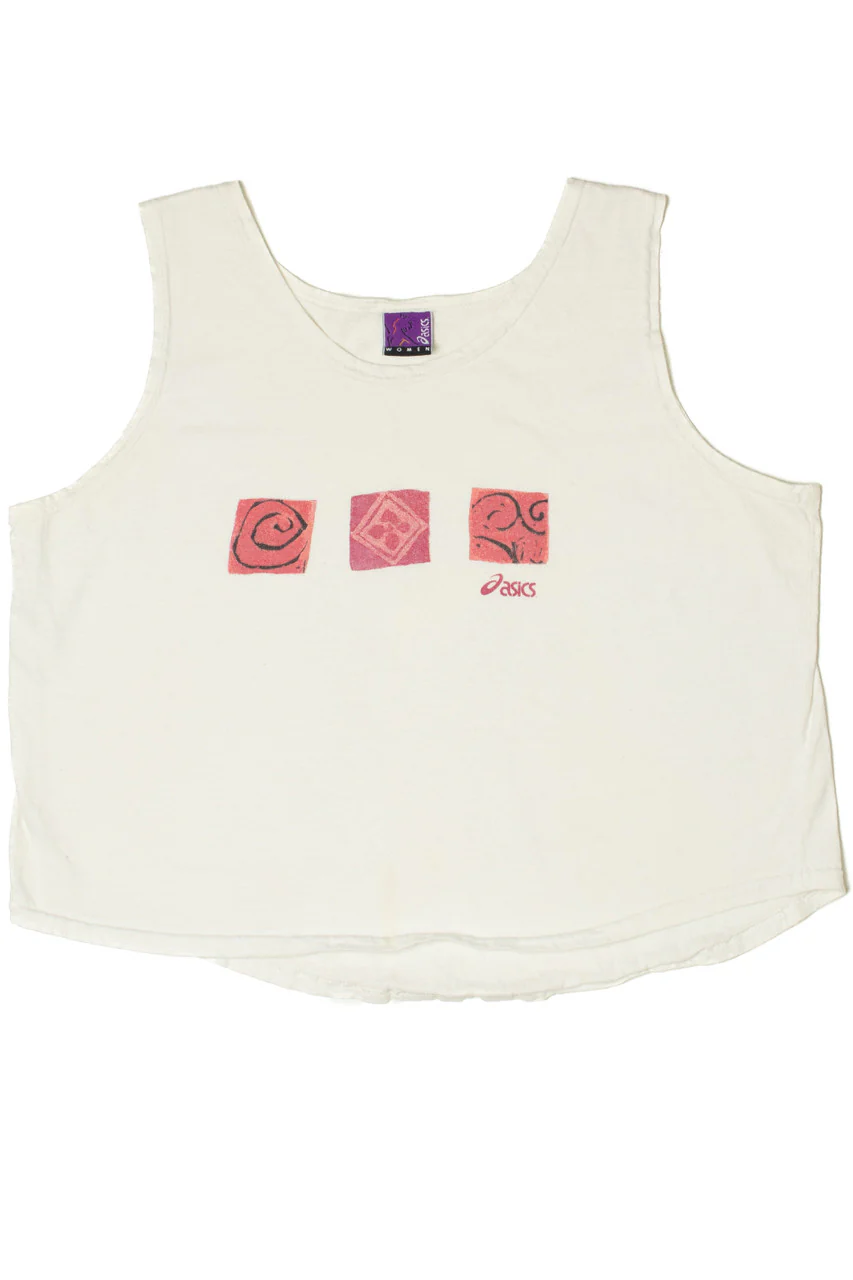 Vintage Asics Spiral Graphic Logo Tank Top - Image 2