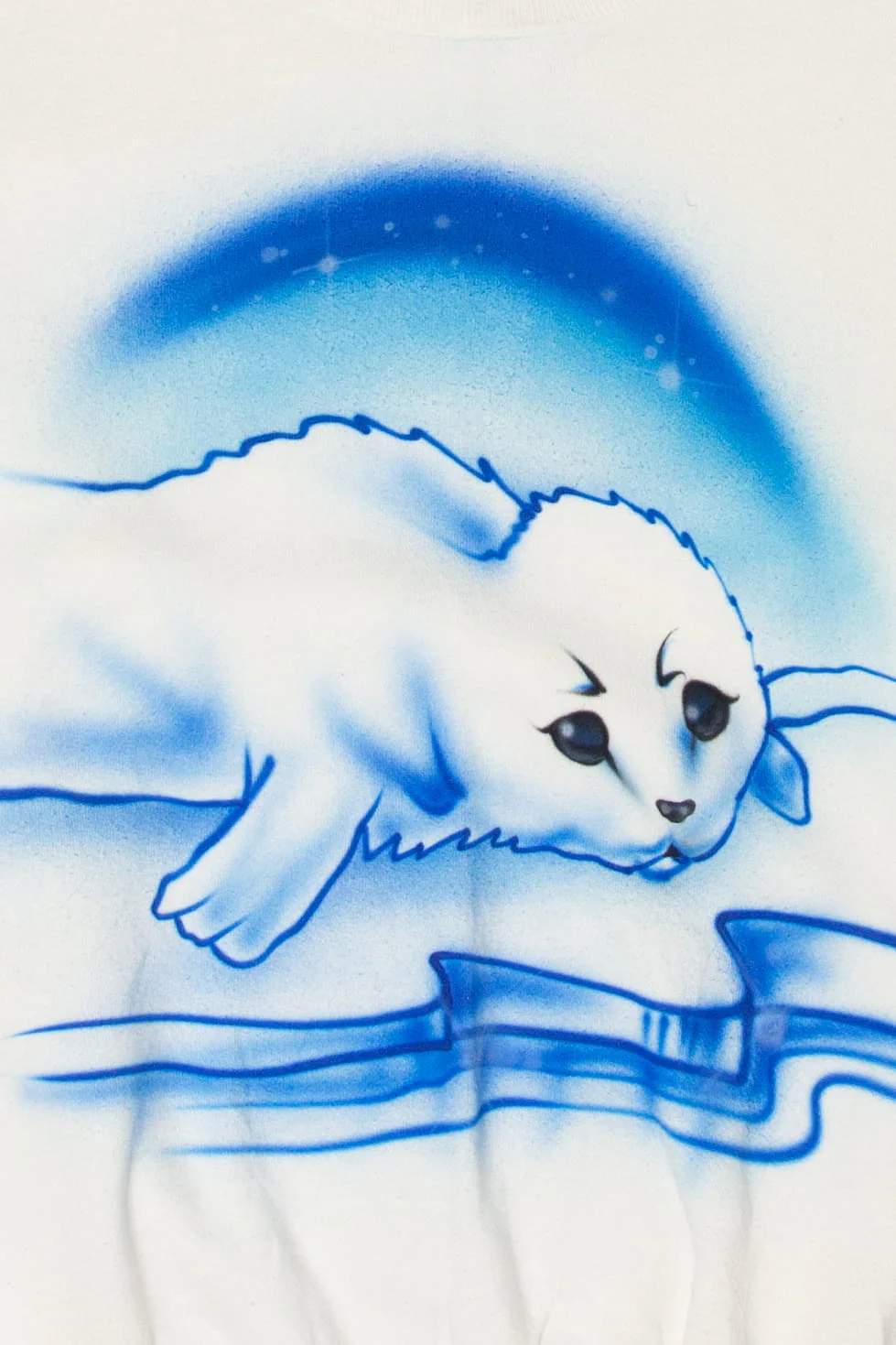 Vintage Airbrush Baby Seal Sweatshirt (2000s) - Image 2