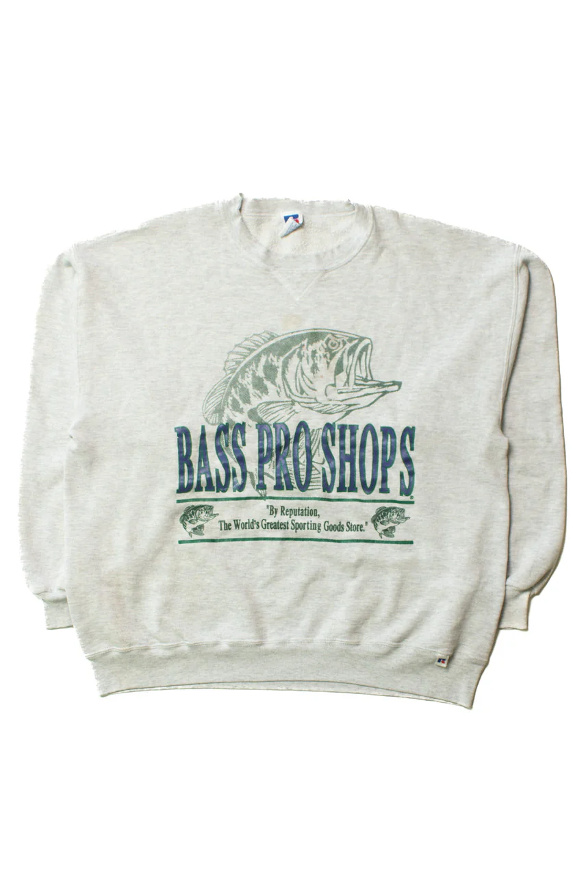 Vintage Bass Pro Shops Sweatshirt (1990s) 9506 - Image 2