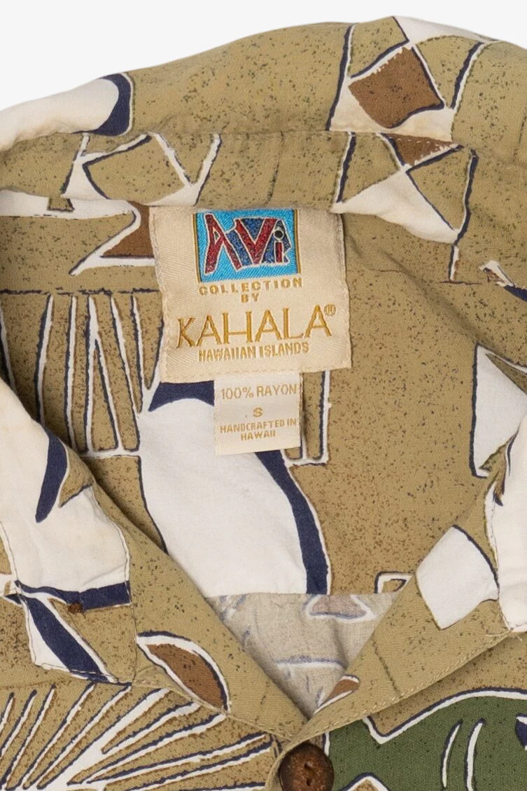 Vintage Beige Kahala Handcrafted Hawaiian Shirt (2000s) - Image 3