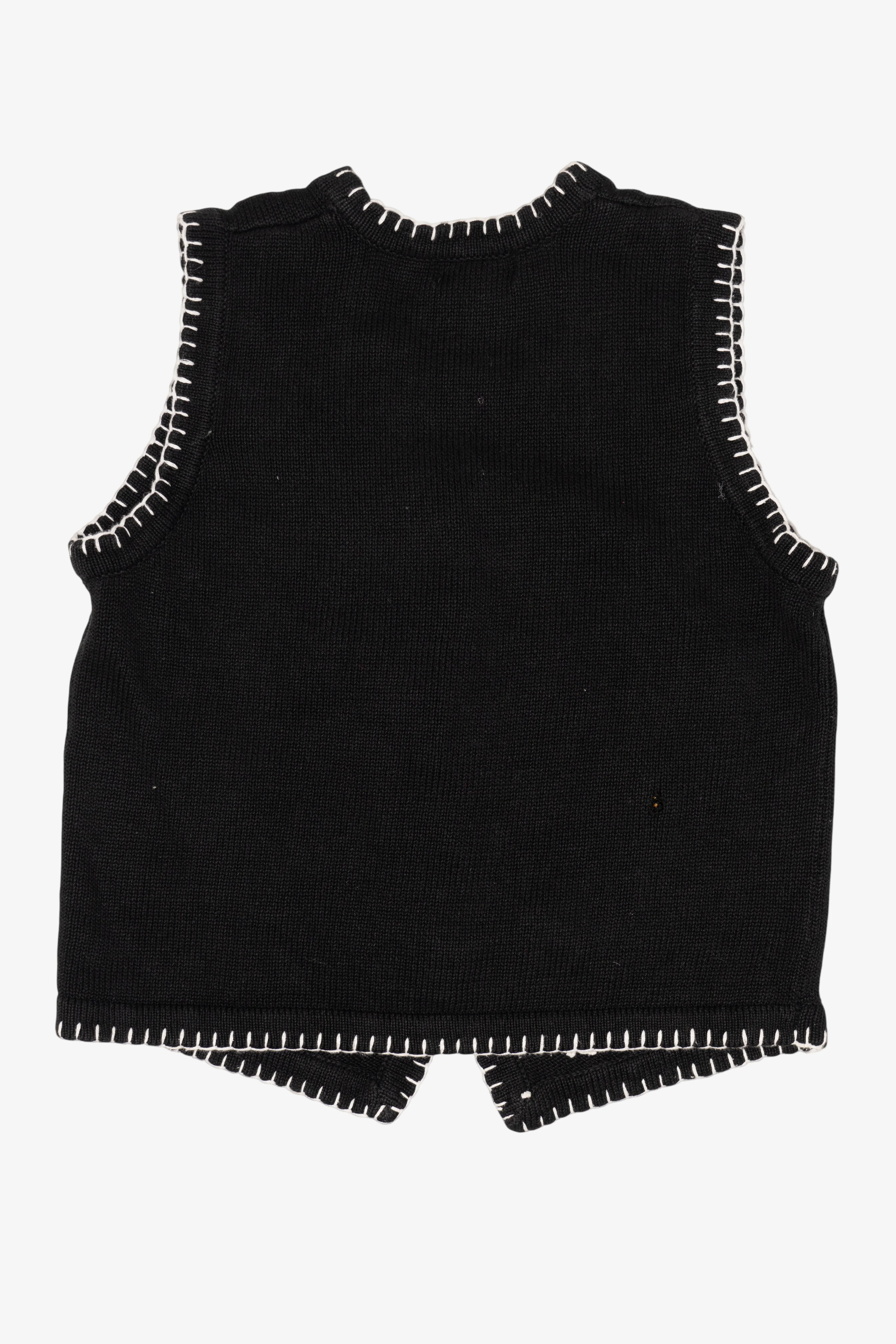 Vintage Black B.P Design Winter Clothes Ugly Christmas Vest (1990s) - Image 4