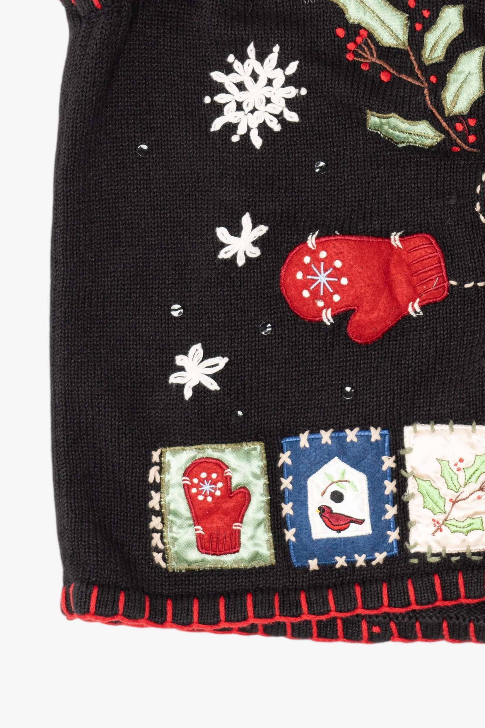 Vintage Black Basic Editions Ugly Christmas Vest (1990s) - Image 8