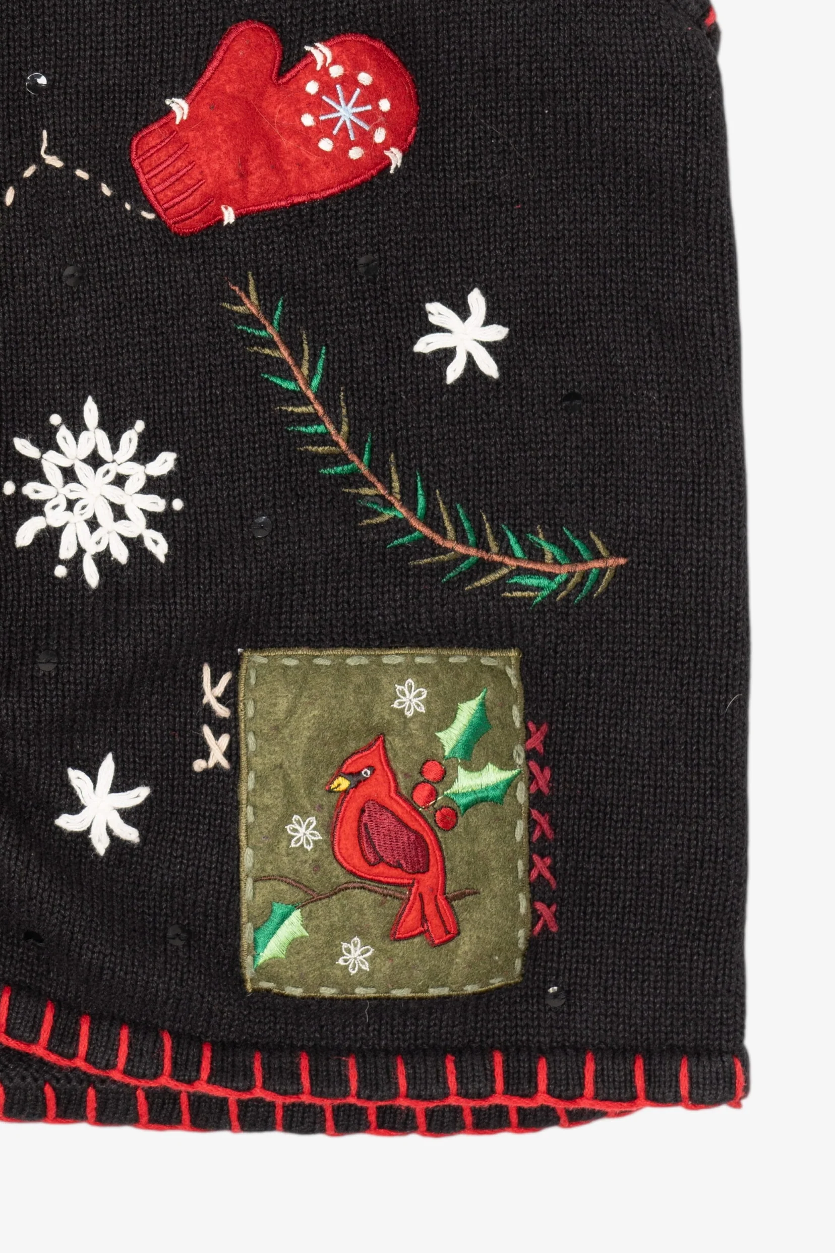 Vintage Black Basic Editions Ugly Christmas Vest (1990s) - Image 9