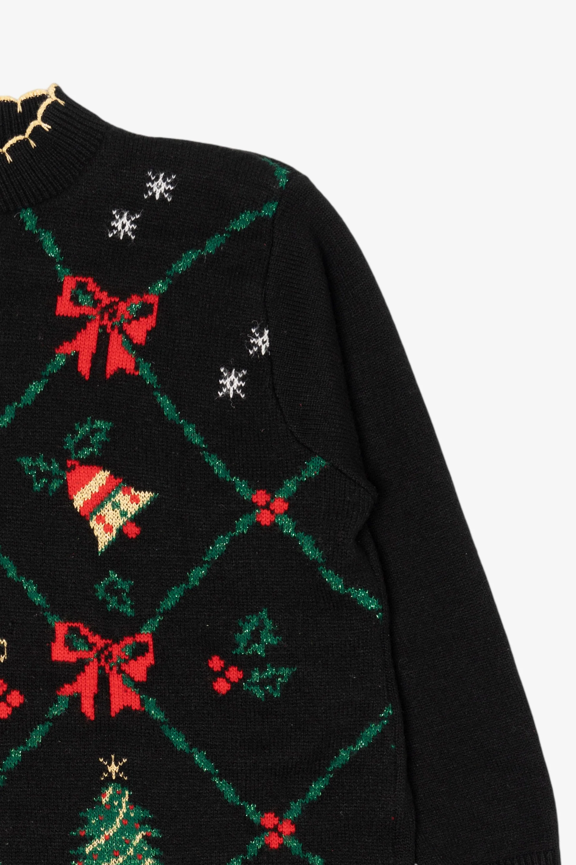 Vintage Black Cricket Lane Ugly Christmas Pullover (1990s) - Image 6