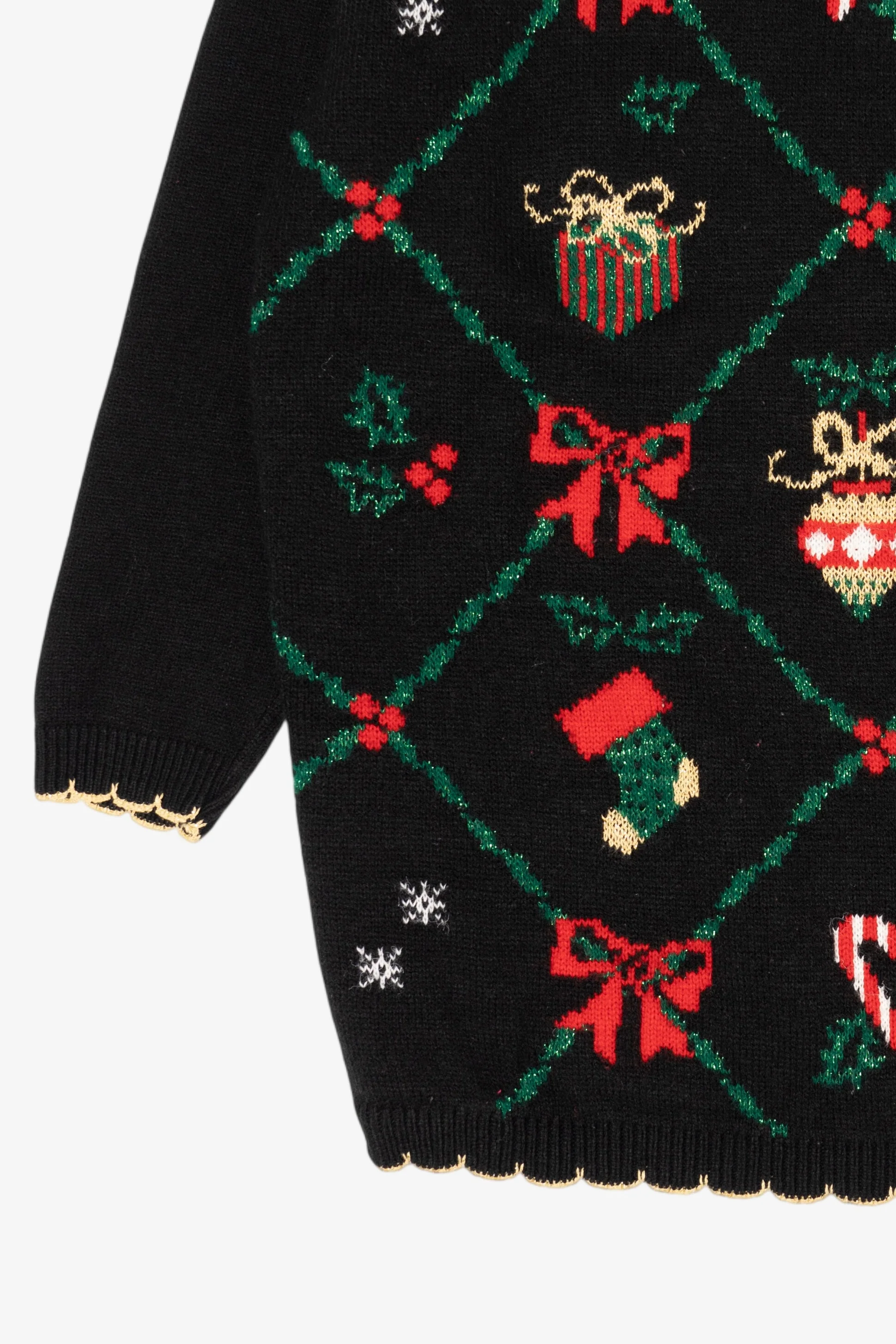 Vintage Black Cricket Lane Ugly Christmas Pullover (1990s) - Image 7