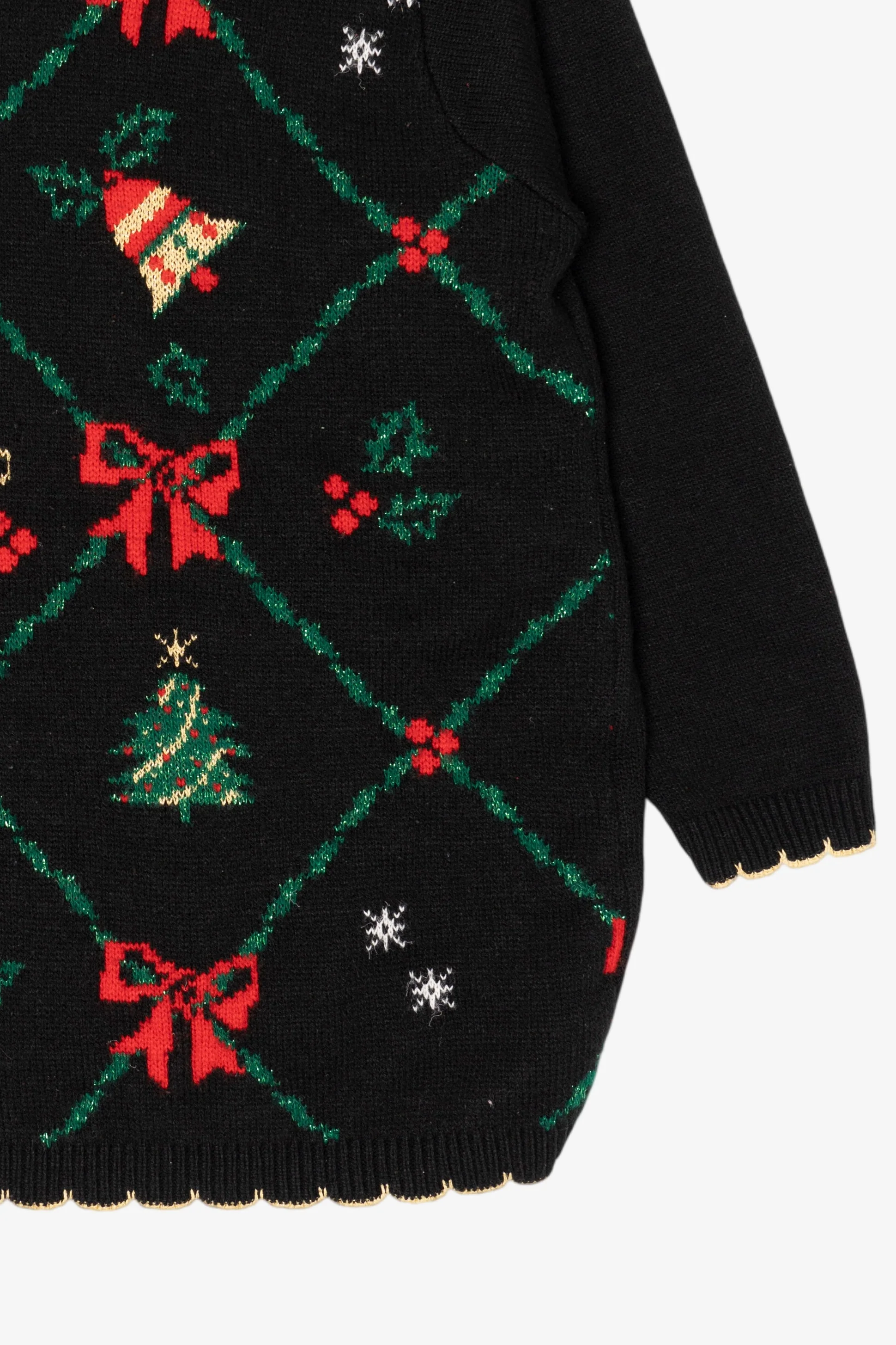 Vintage Black Cricket Lane Ugly Christmas Pullover (1990s) - Image 8