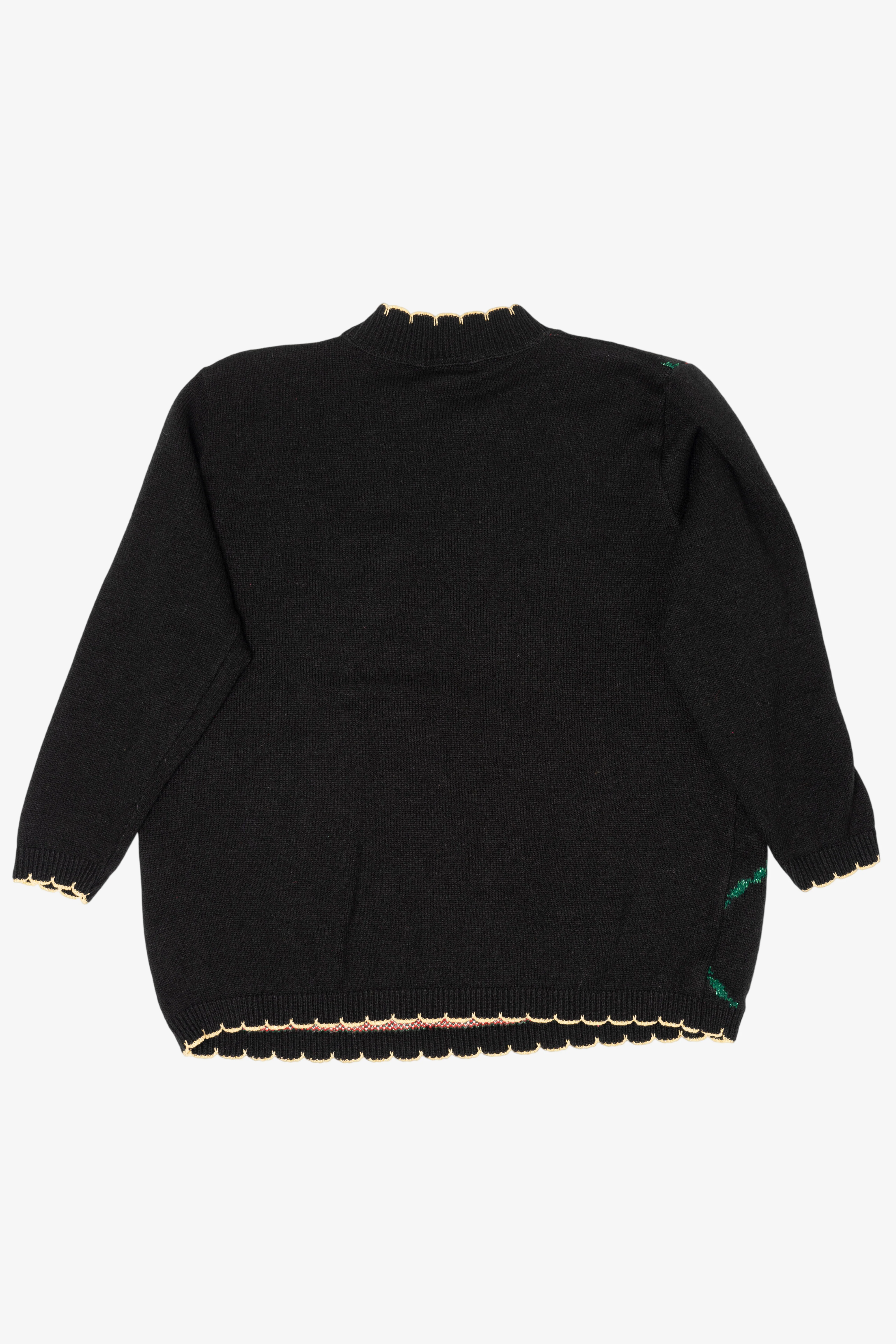 Vintage Black Cricket Lane Ugly Christmas Pullover (1990s) - Image 9