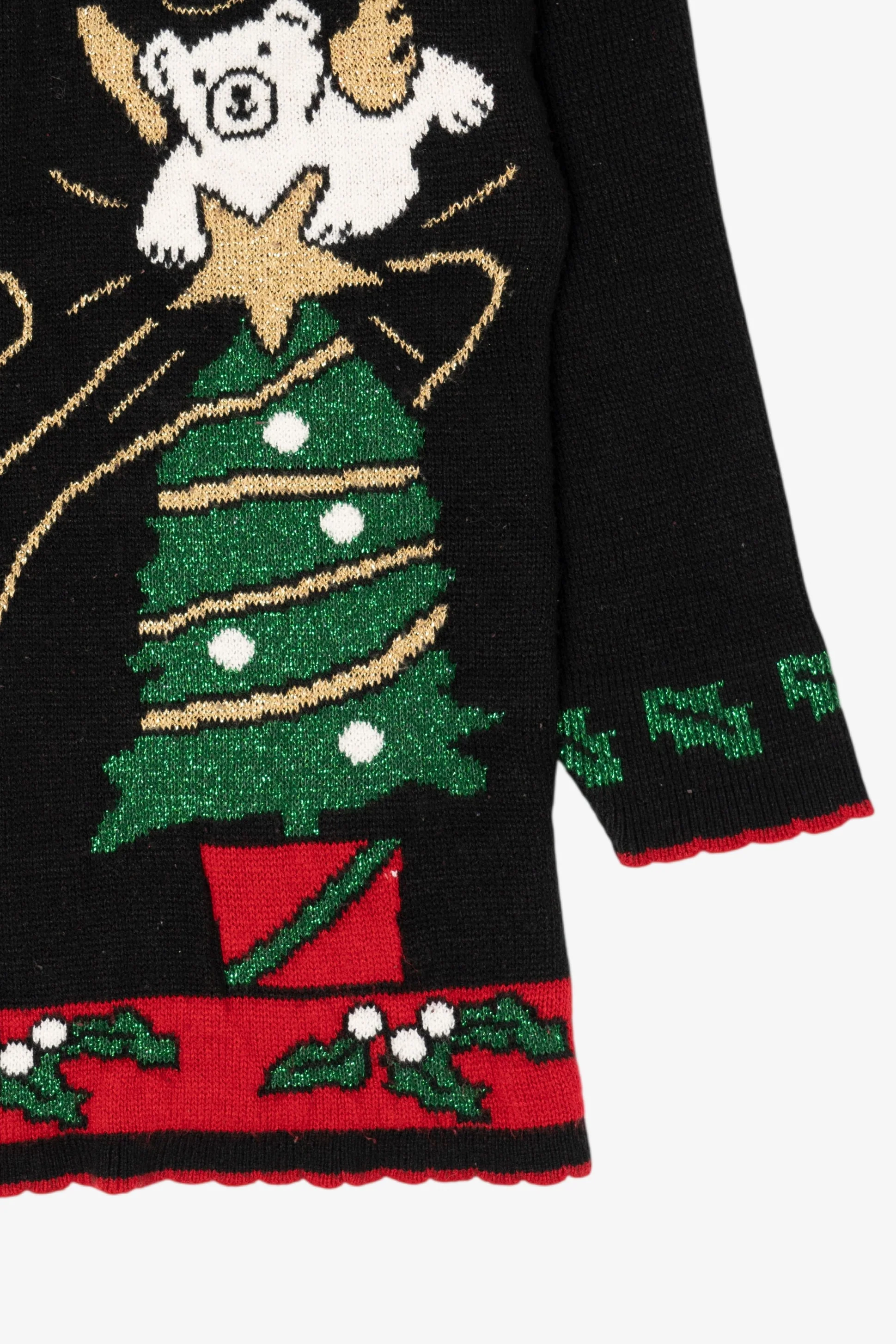 Vintage Black J.J Poole Angel Bears Ugly Christmas Pullover (1990s) - Image 10
