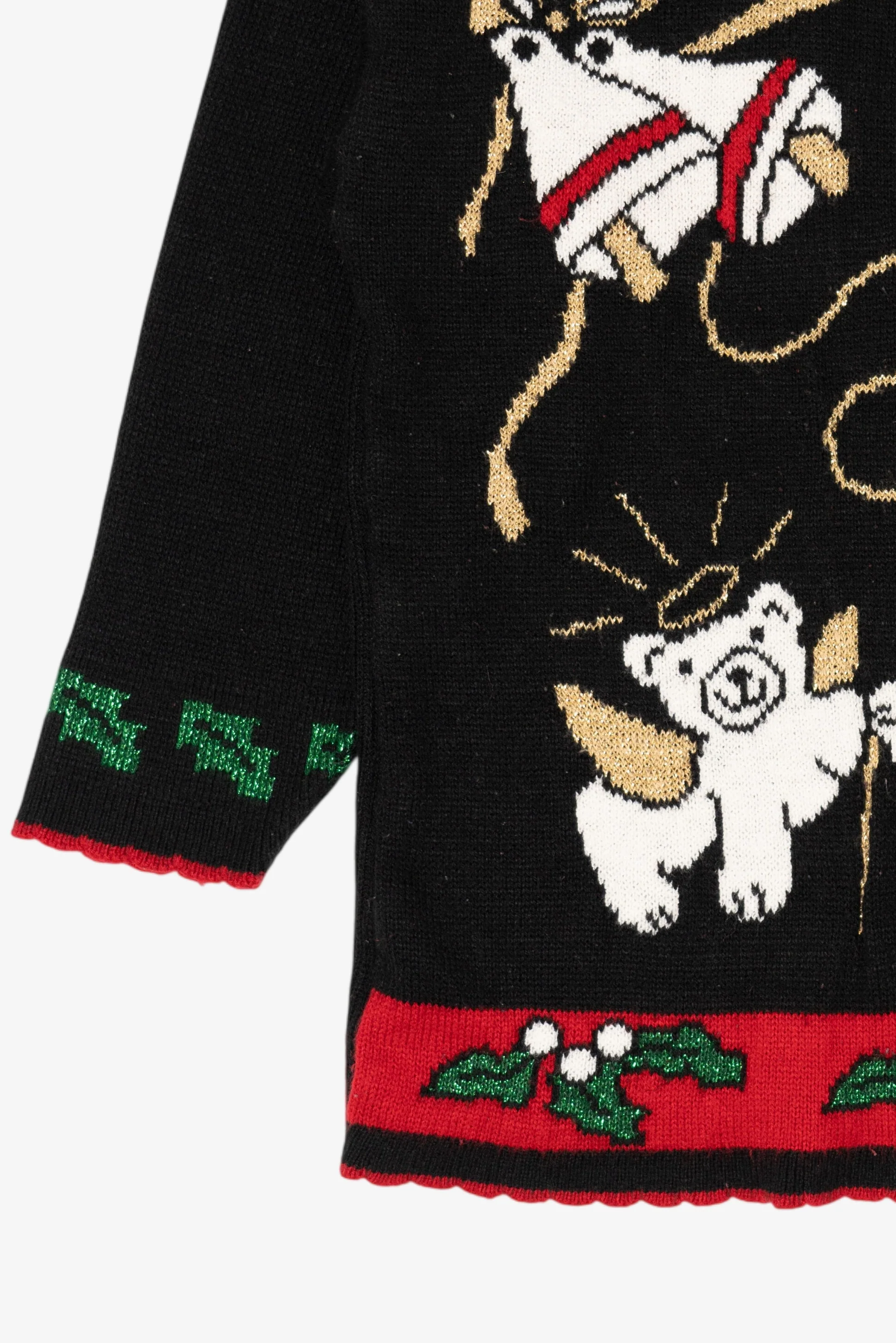 Vintage Black J.J Poole Angel Bears Ugly Christmas Pullover (1990s) - Image 9