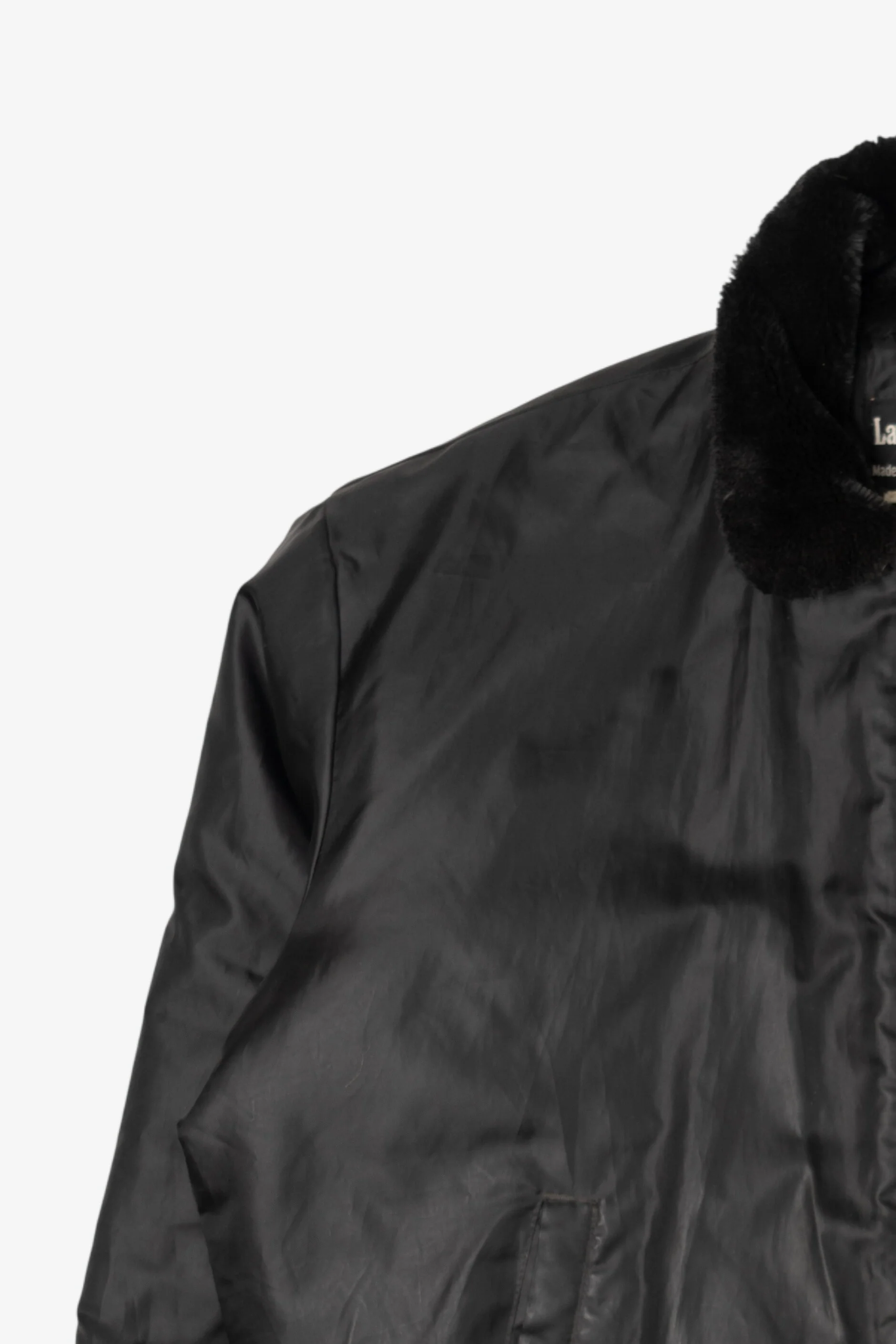 Vintage Black Law Pro Winter Coat (1990s) - Image 6