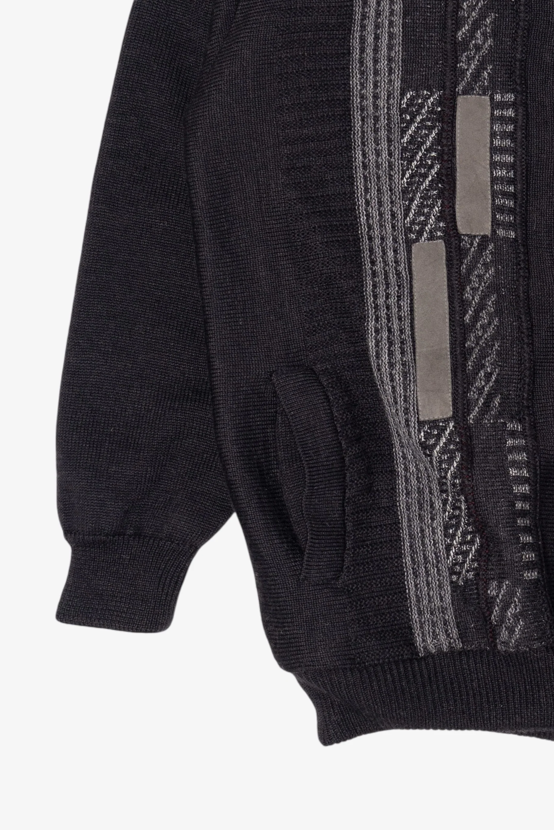 Vintage Black Lined Werther 80s Sweater (1980s) - Image 8
