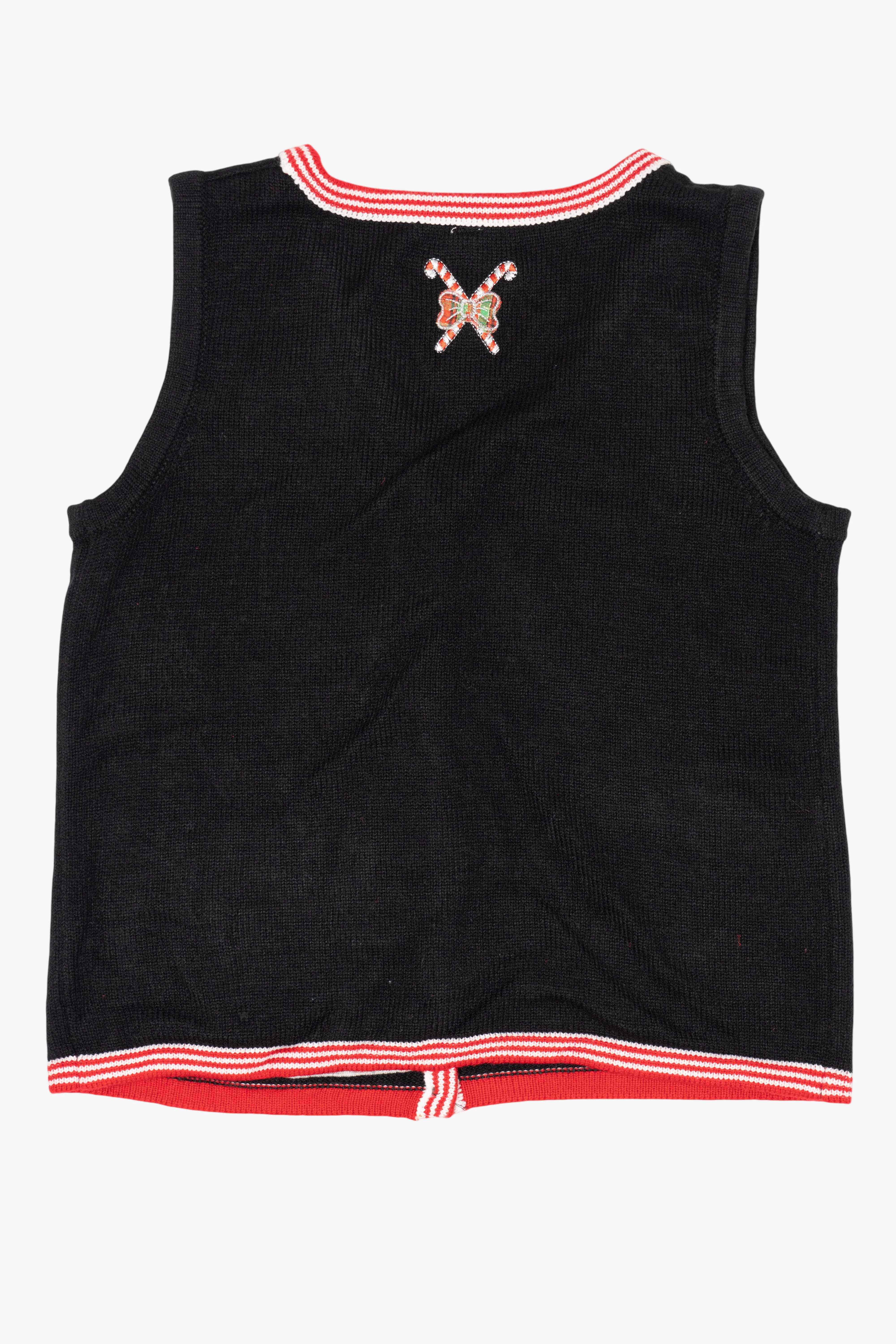 Vintage Black Snowmen Ugly Christmas Vest (2000s) - Image 2