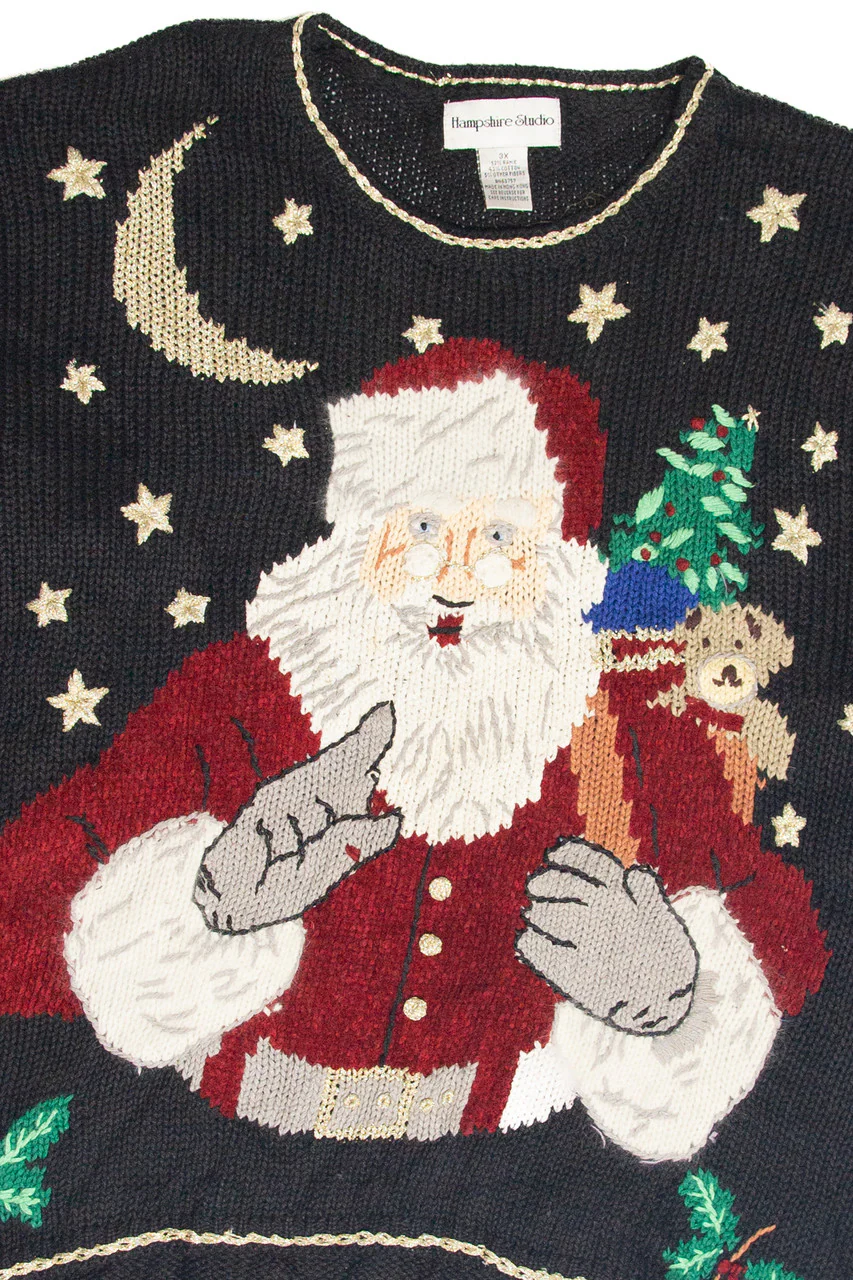 Vintage Black Ugly Christmas Pullover 61871 - Image 2