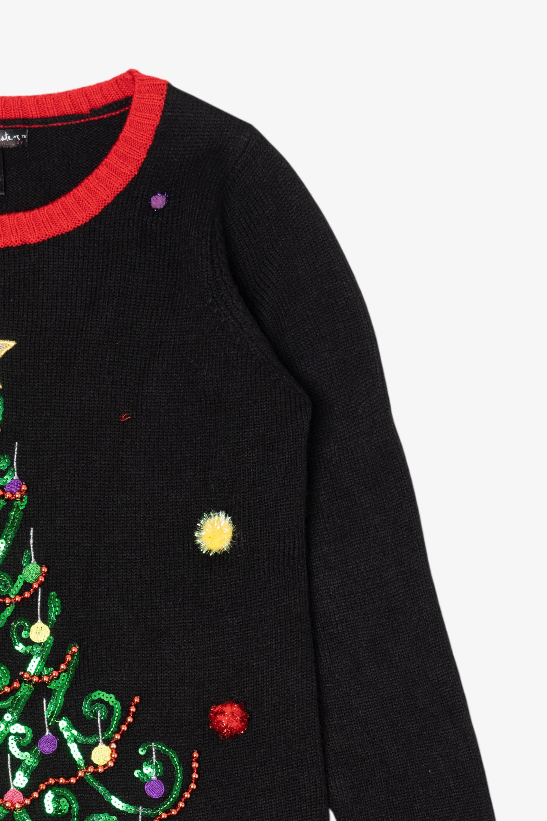 Vintage Black United States Sweater Trees Ugly Christmas Pullover (2000s) - Image 8